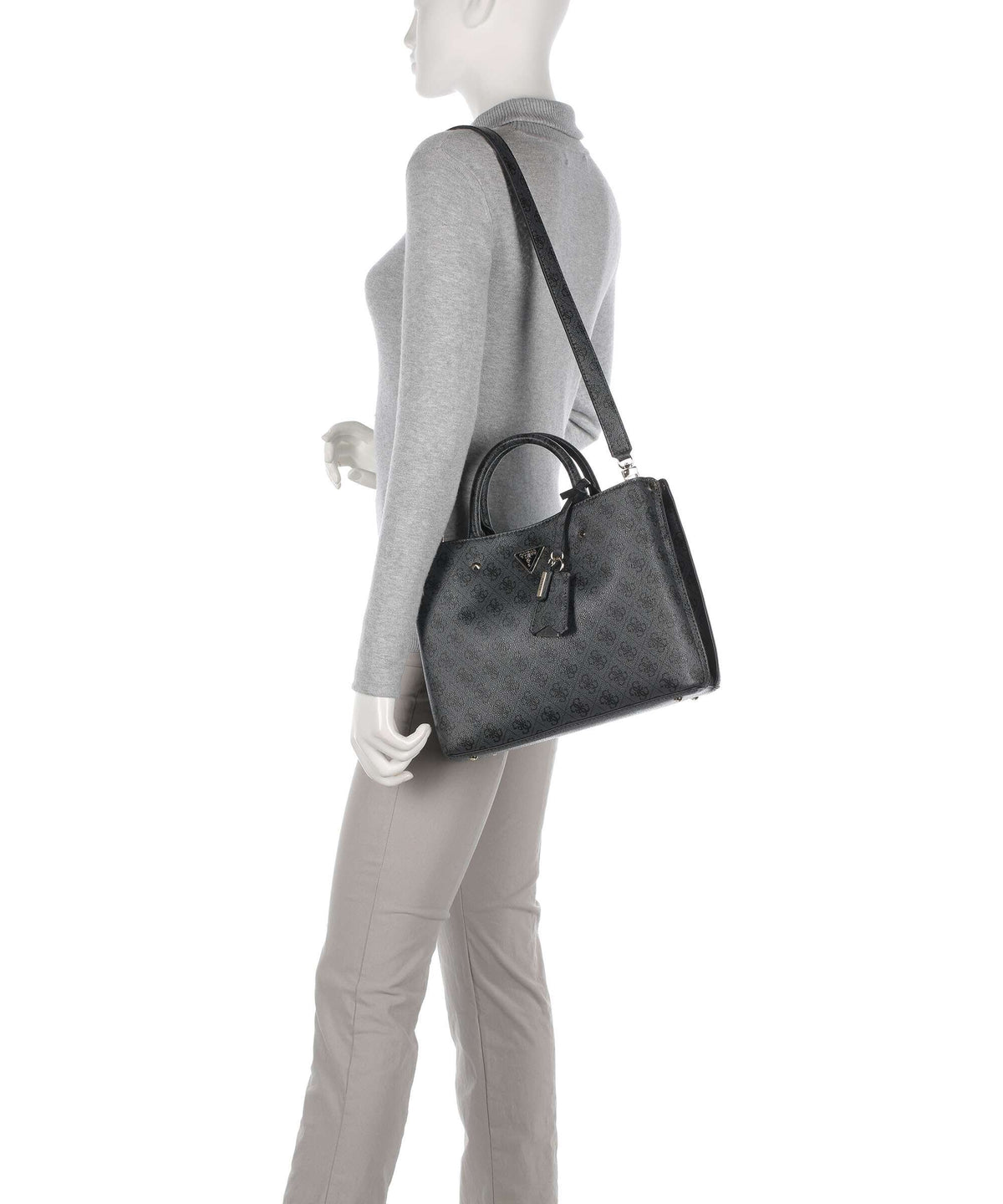 Guess Meridian Handbag coal logo