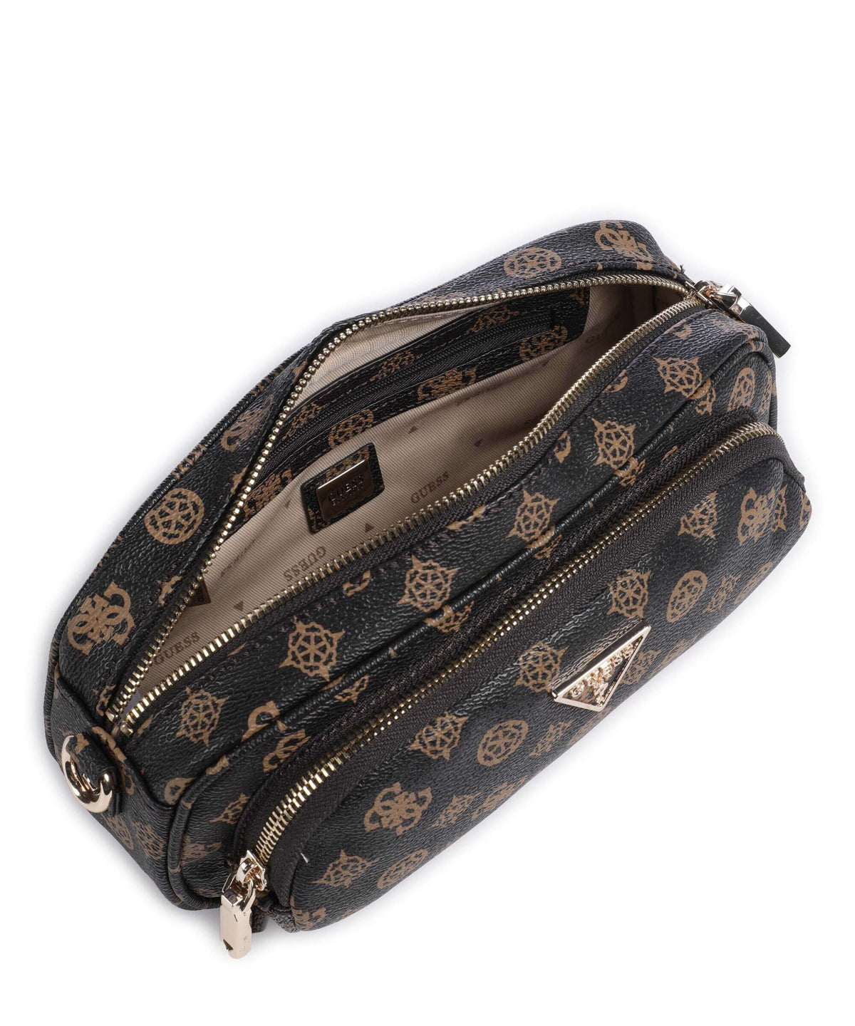 Guess Power Play Crossbody bag mocha logo