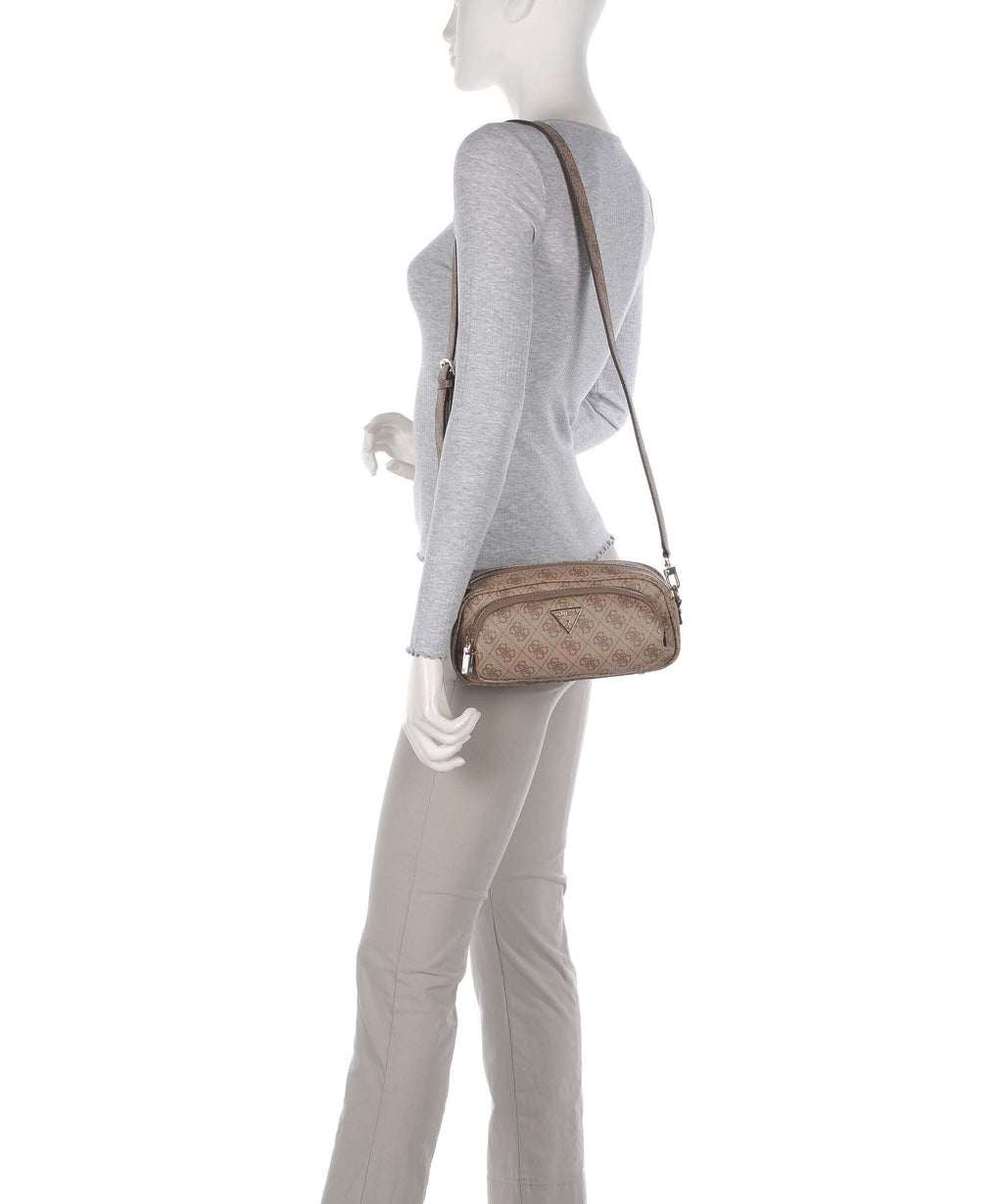 Guess Power Play Crossbody bag latte logo