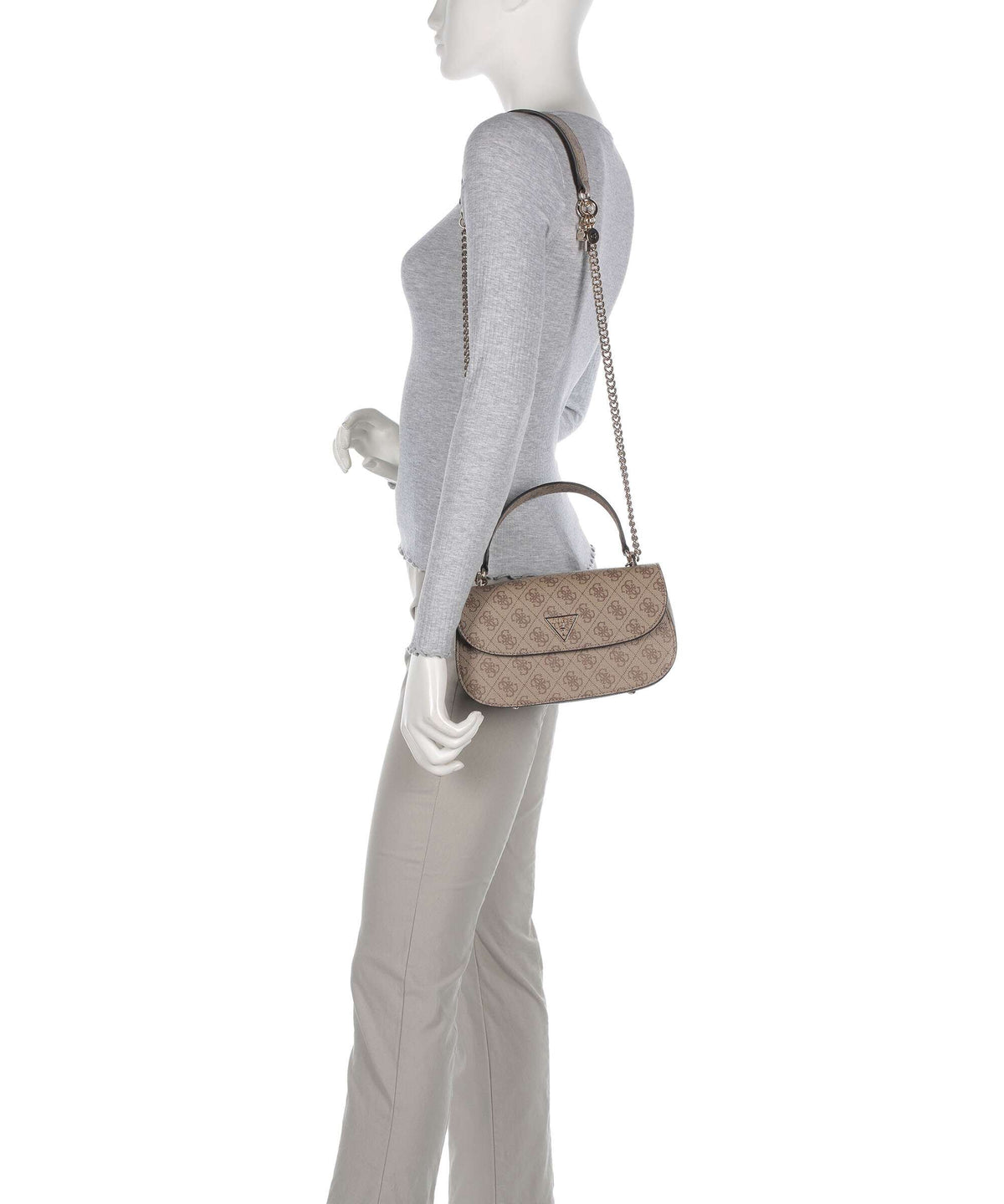 Guess Erica Shoulder bag latte logo