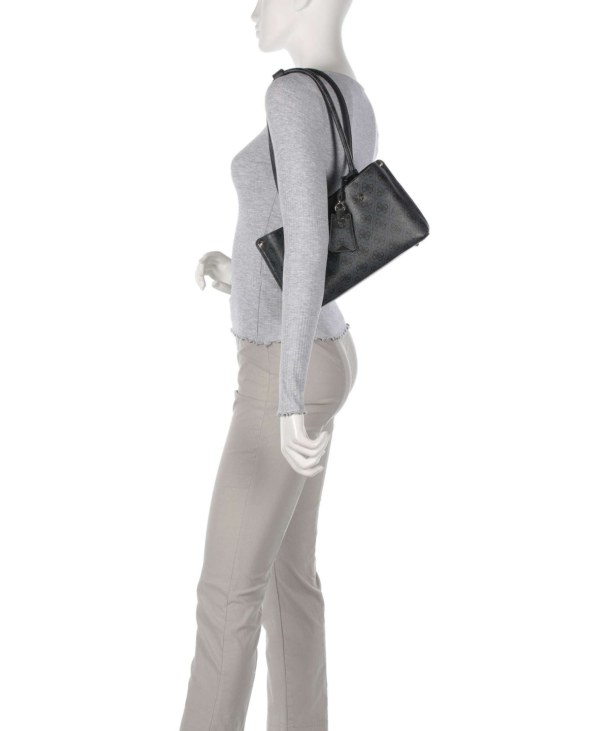 Guess Meridian 4G Logo Shoulder bag coal logo