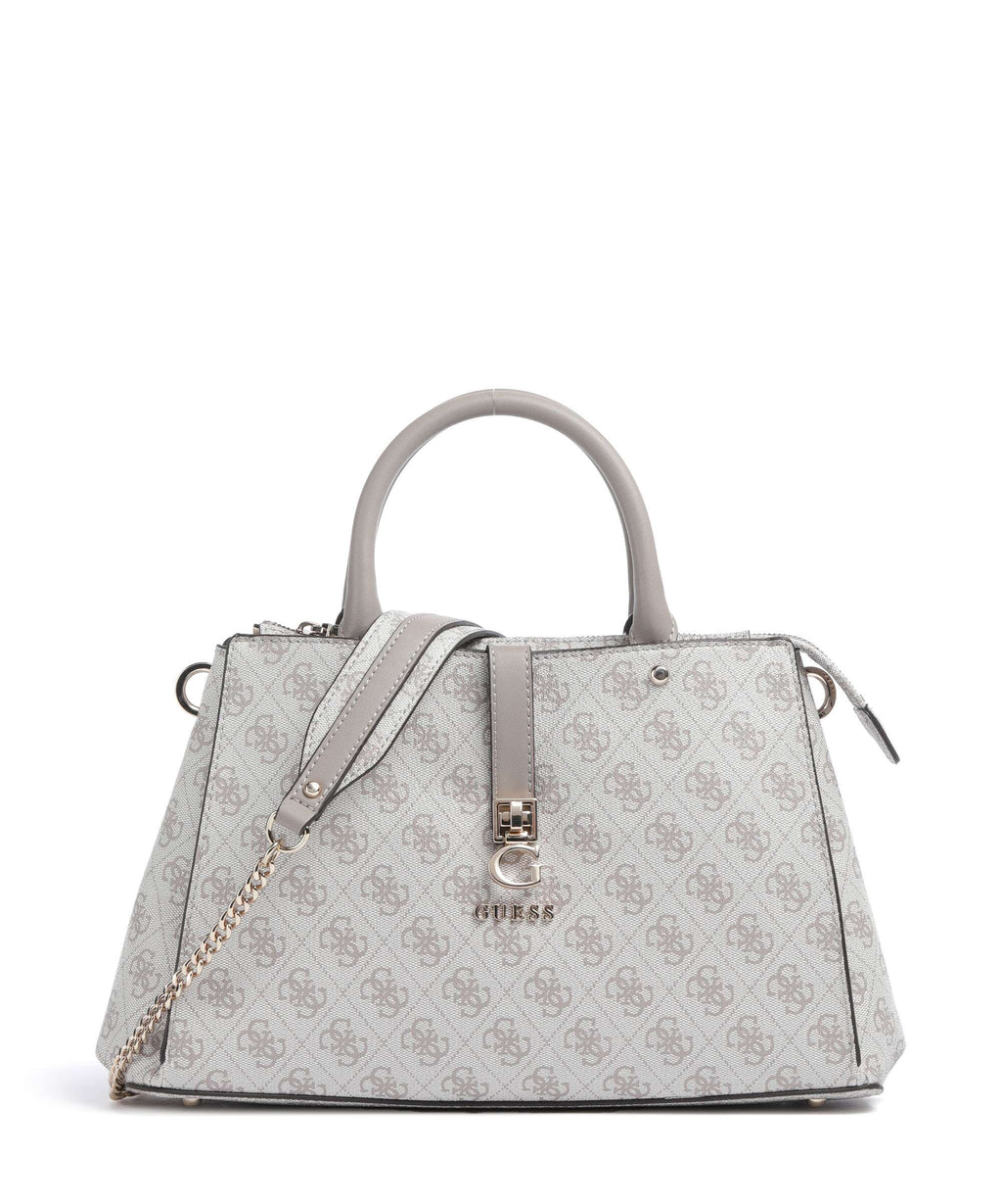 Guess Zamira Handbag dark taupe logo