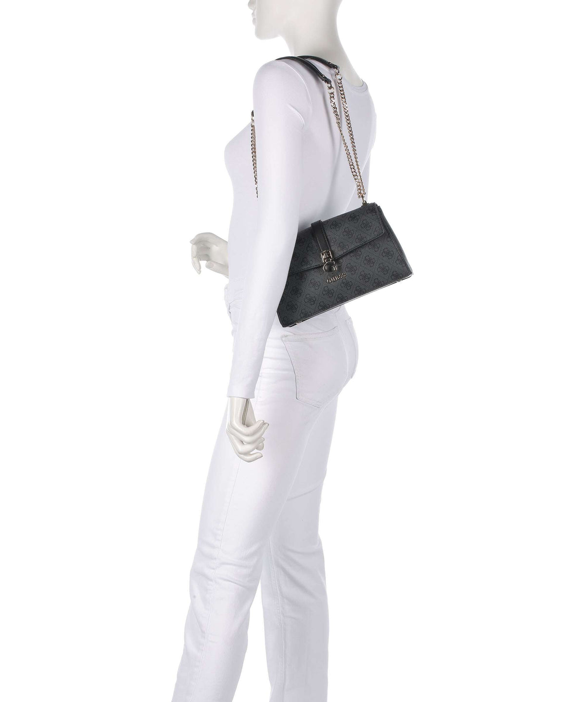 Guess Zamira Shoulder bag coal logo