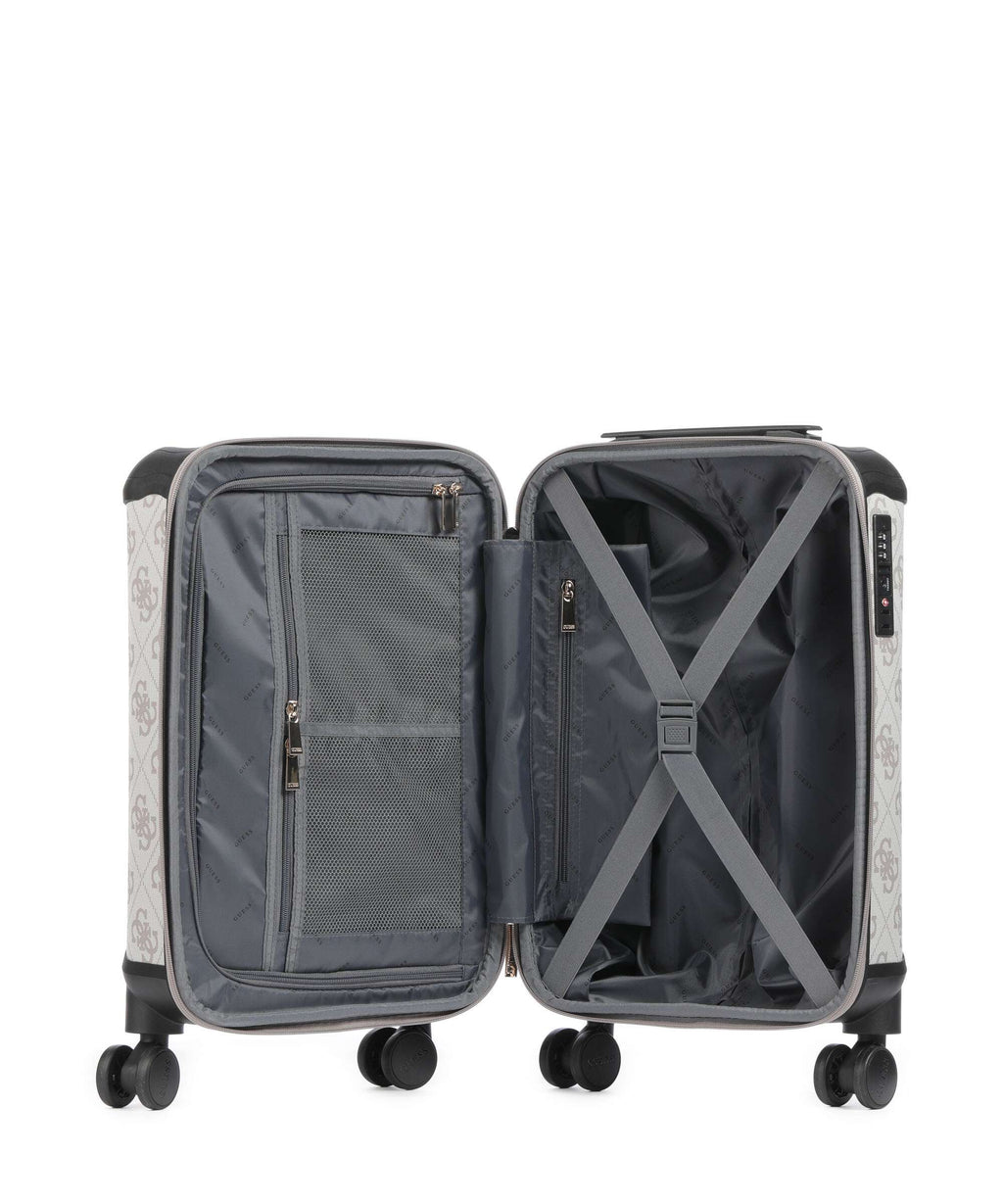 Guess Berta 4G Logo Spinner (4 wheels) dark taupe logo