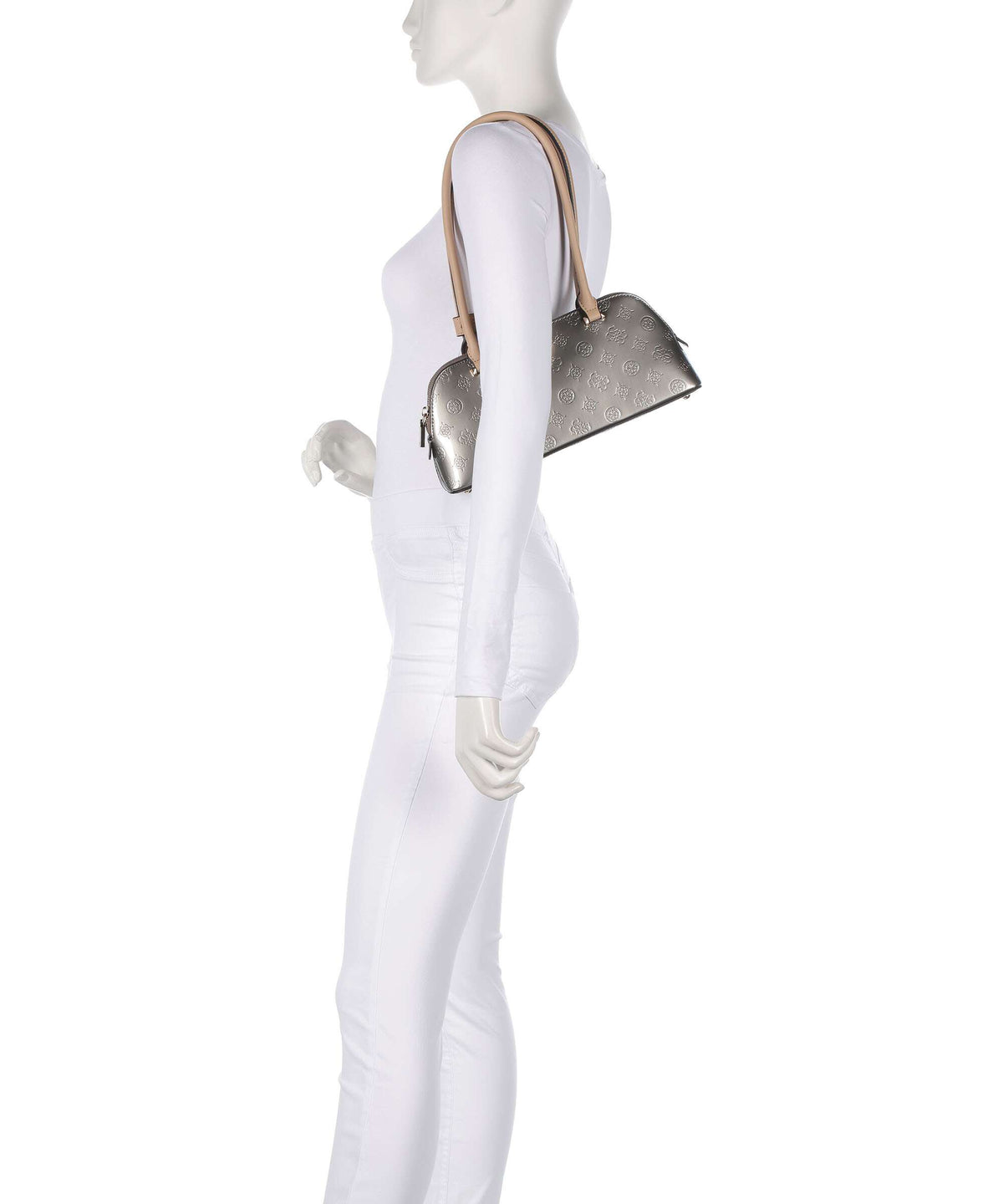 Guess Arnela Shoulder bag pewter logo