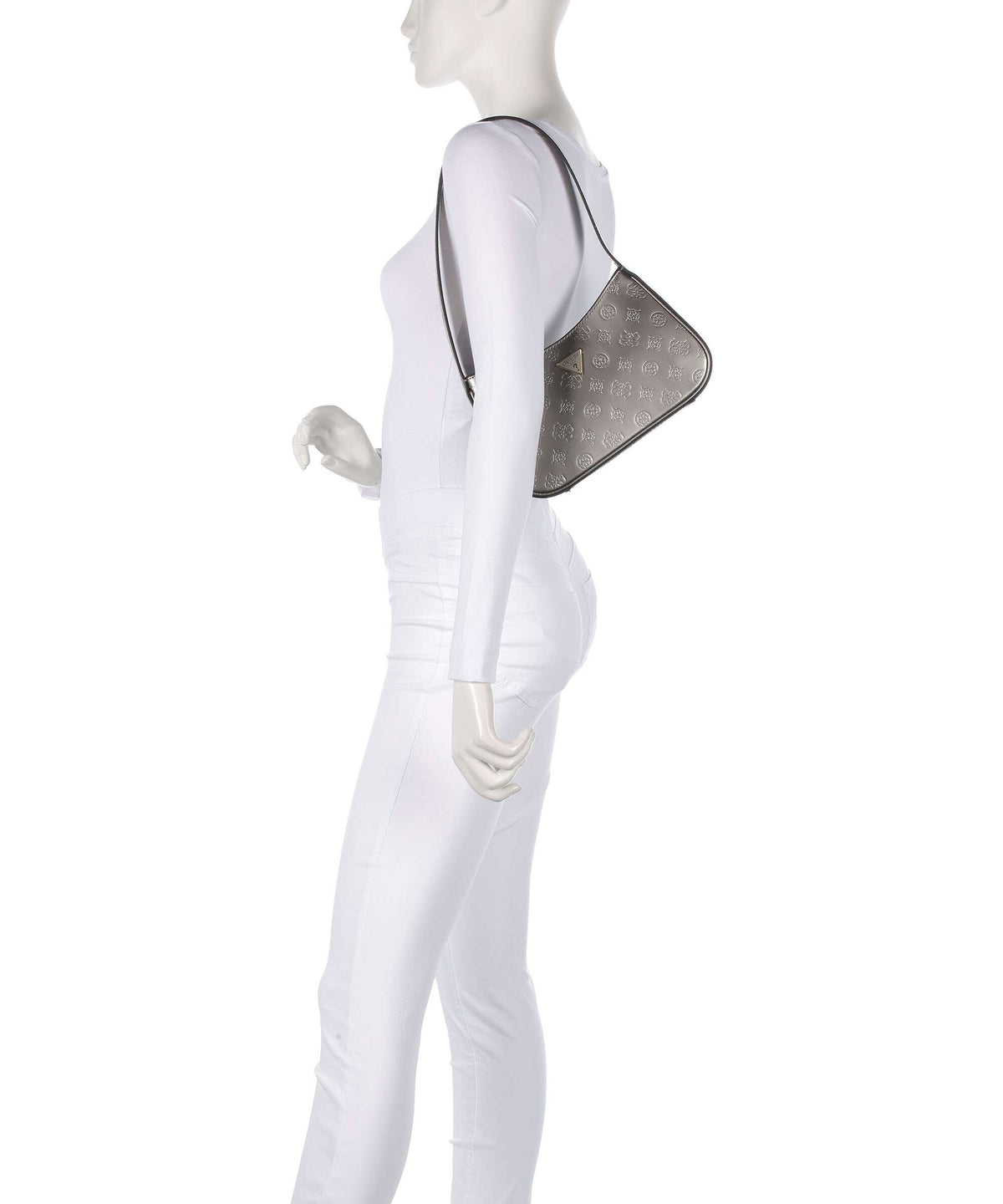 Guess Arnela Shoulder bag pewter logo