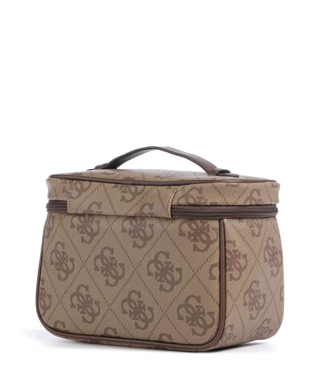 Guess Berta 4G Logo Toiletry bag latte logo/brown