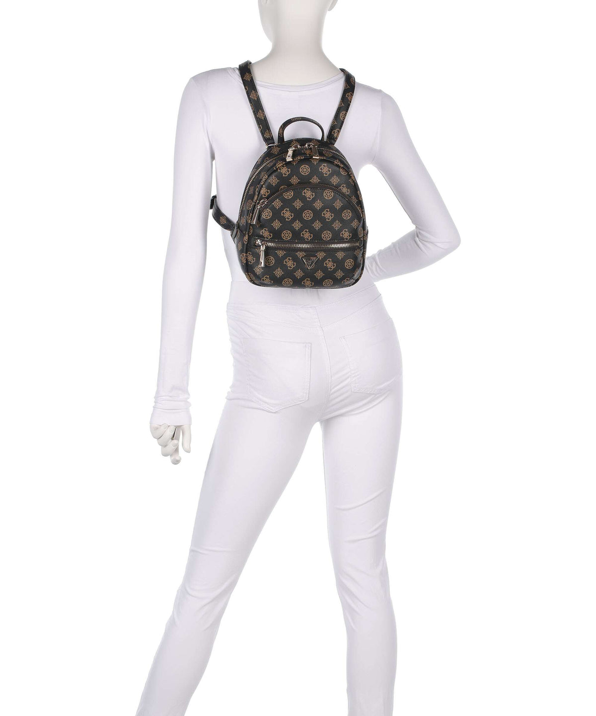 Guess Manhattan Backpack mocha logo