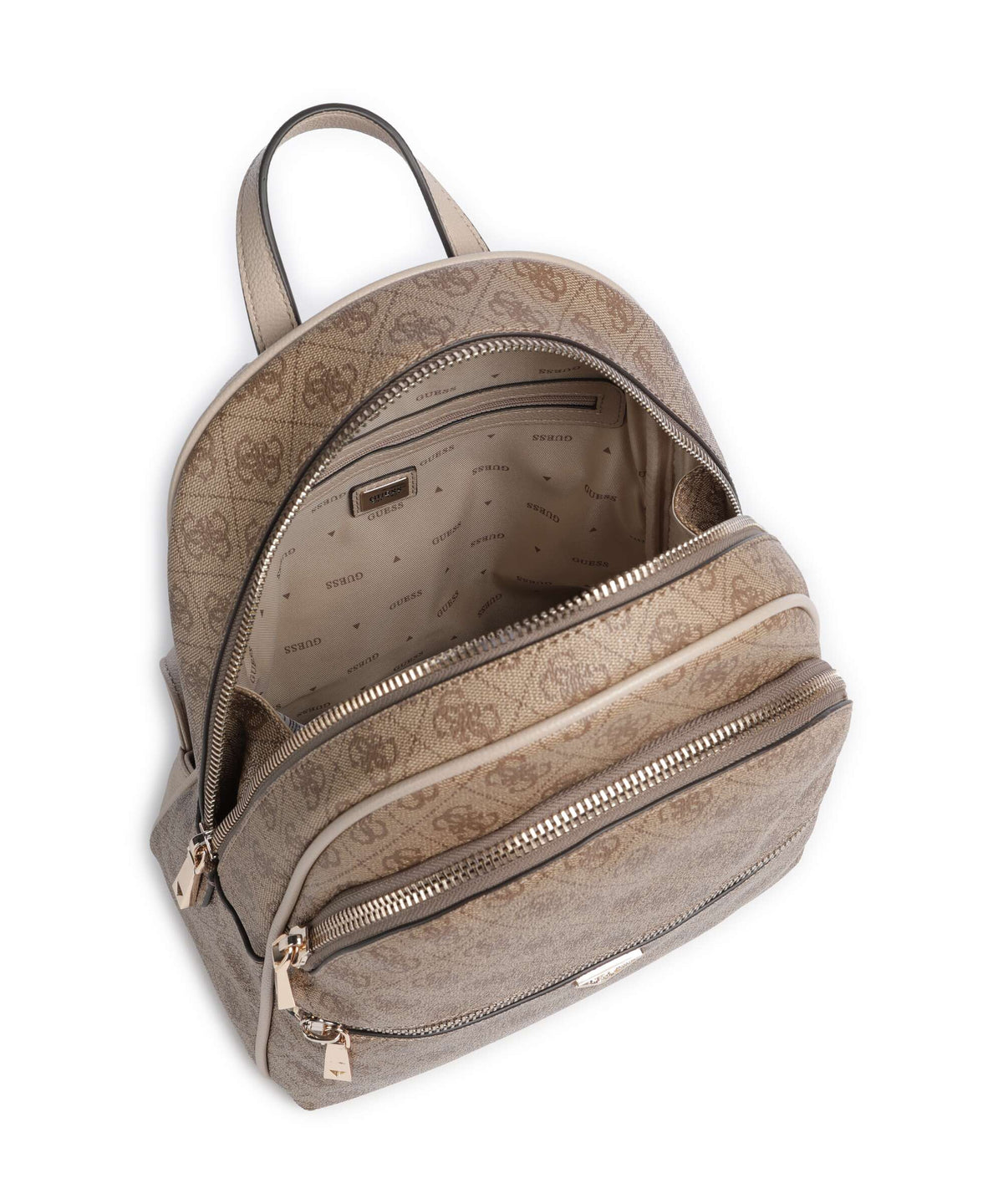 Guess Manhattan II Large Backpack latte logo