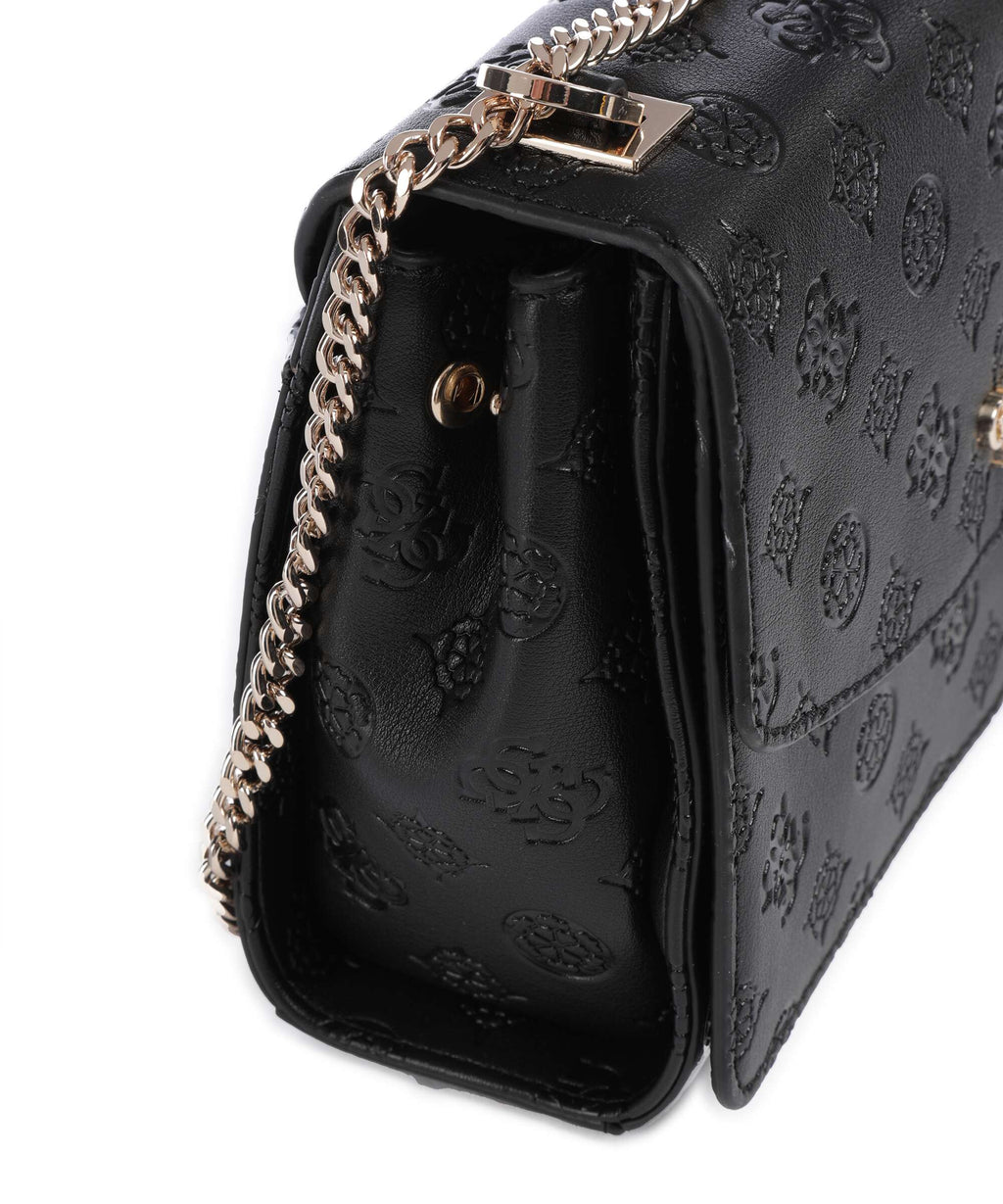 Guess Phoebe Peony Debossed Shoulder bag black logo