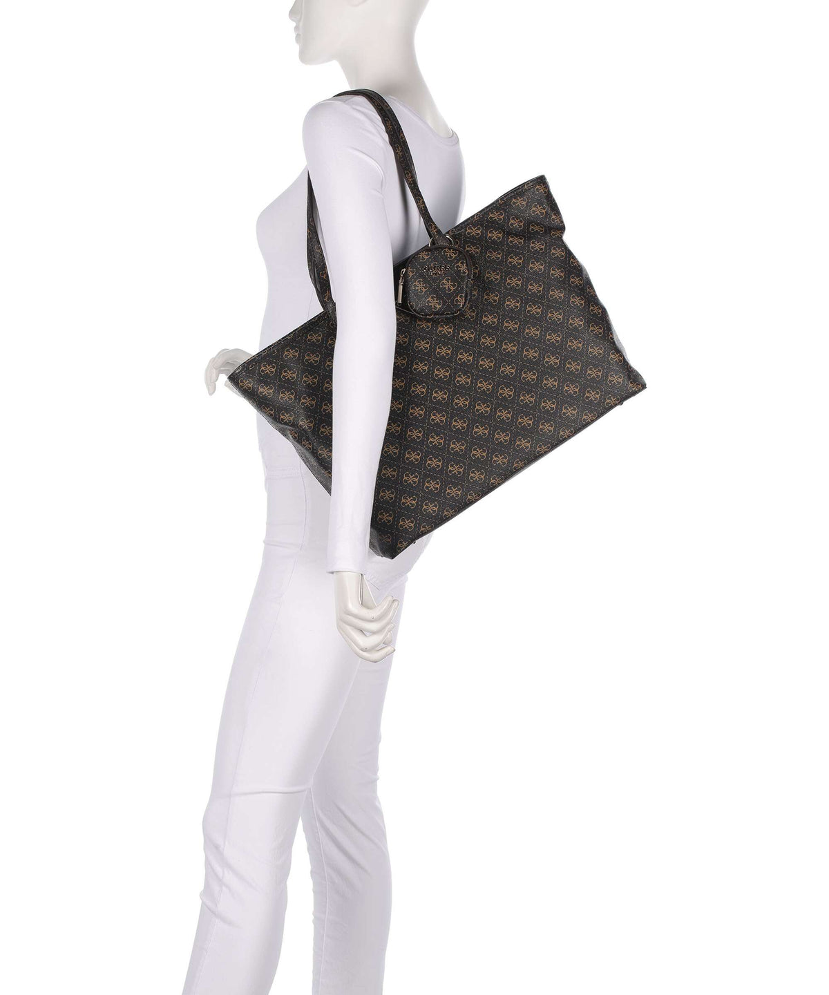 Guess Power Play Tote bag brown logo