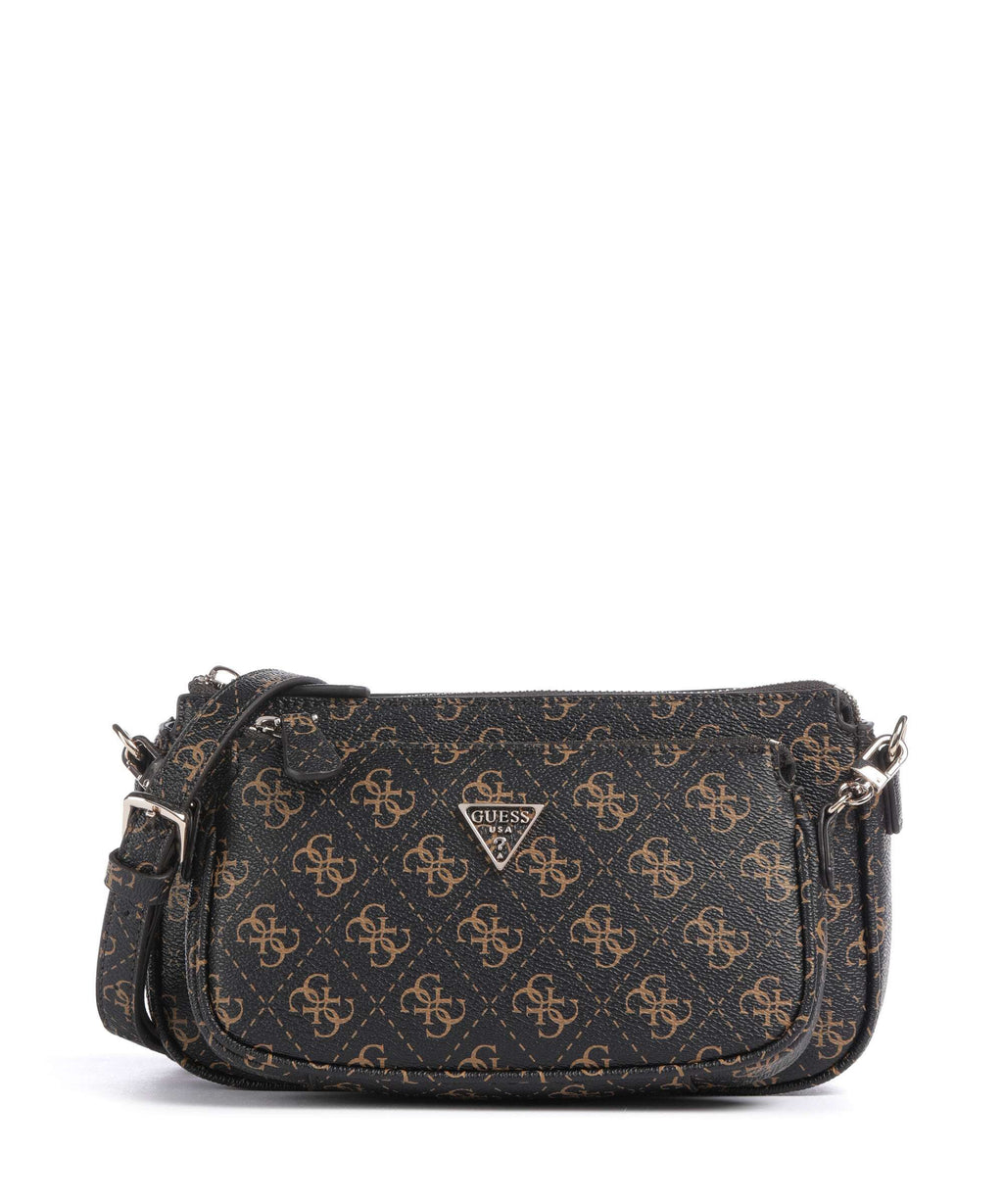 Guess Noelle Q Logo Shoulder bag brown logo