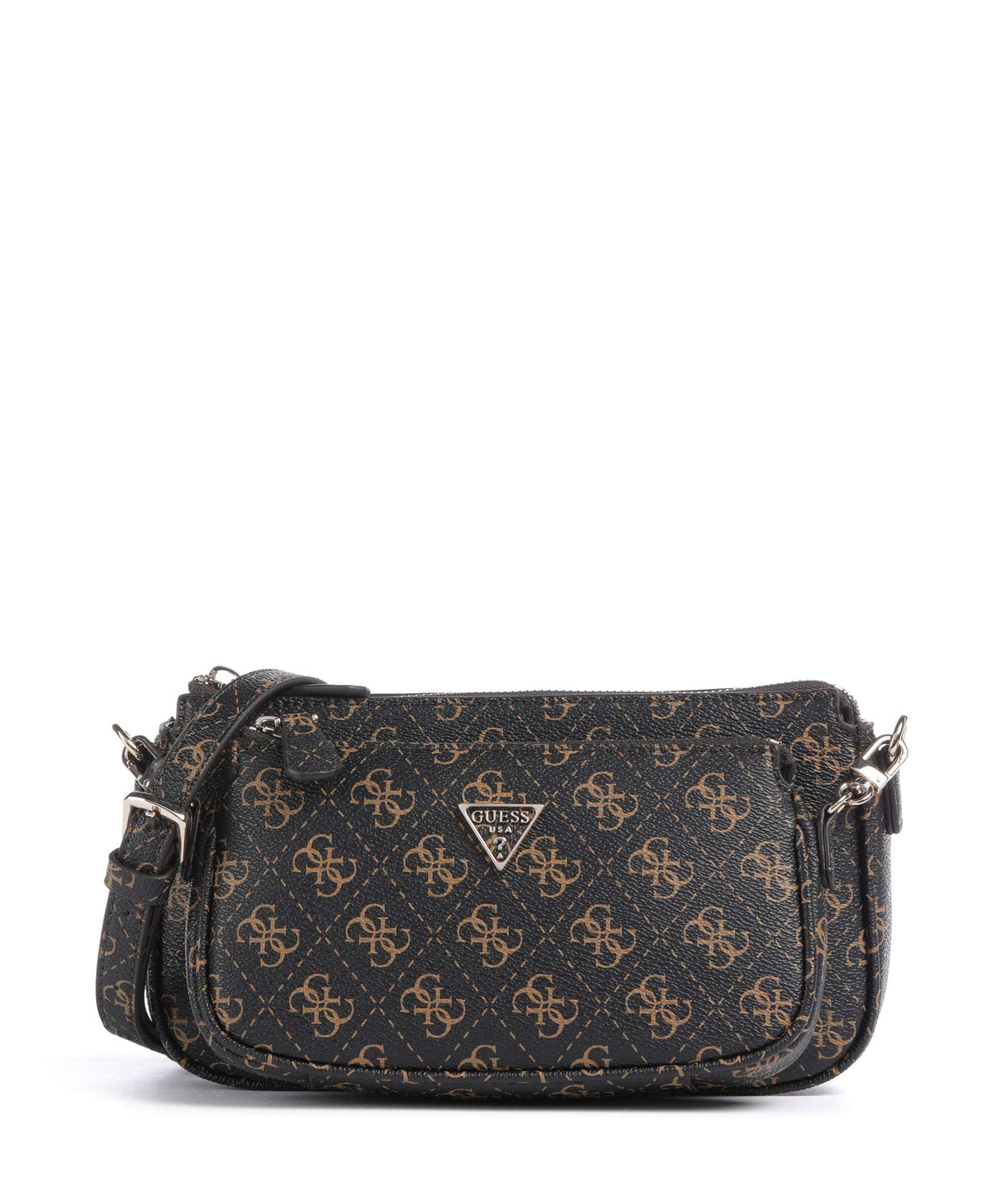 Guess Noelle Q Logo Shoulder bag brown logo