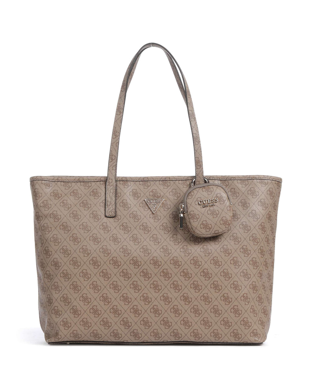 Guess Power Play II Tech Large Tote bag latte logo