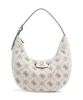 Guess Neda 4G Peony Logo Hobo bag offwhite logo