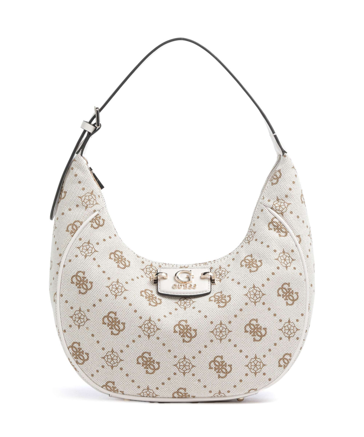 Guess Neda 4G Peony Logo Hobo bag offwhite logo
