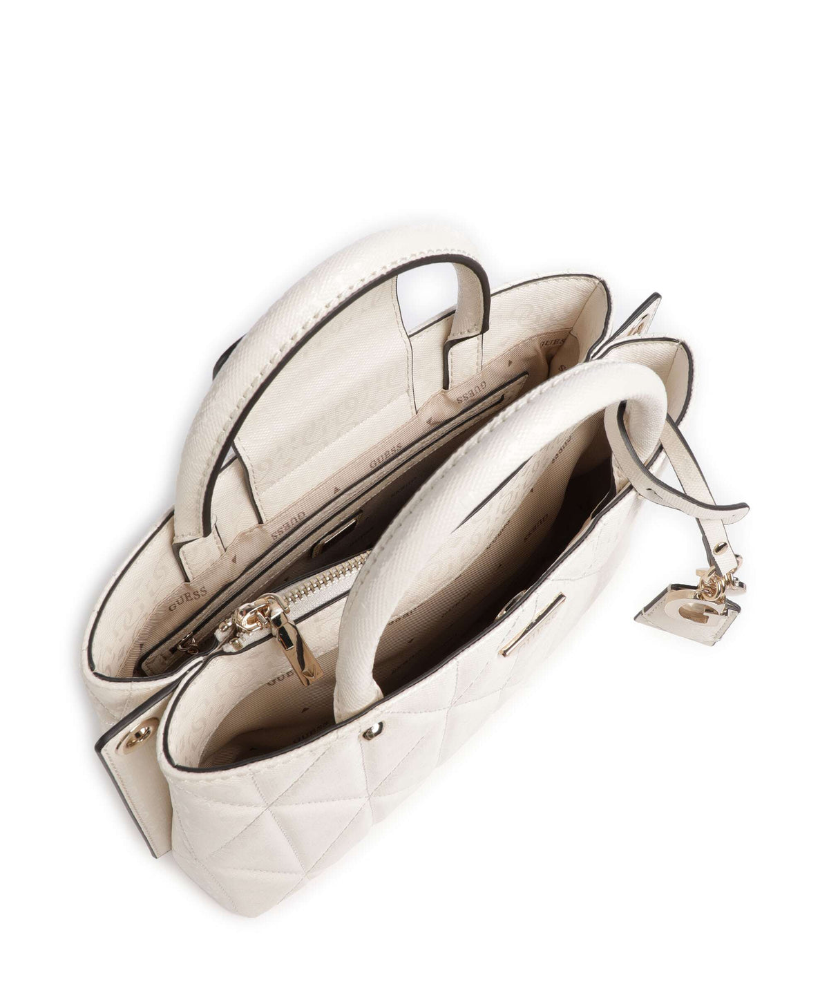 Guess Aldina G-Shine Handbag offwhite