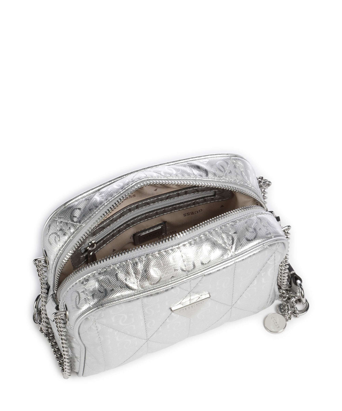 Guess Aldina G-Shine Crossbody bag silver