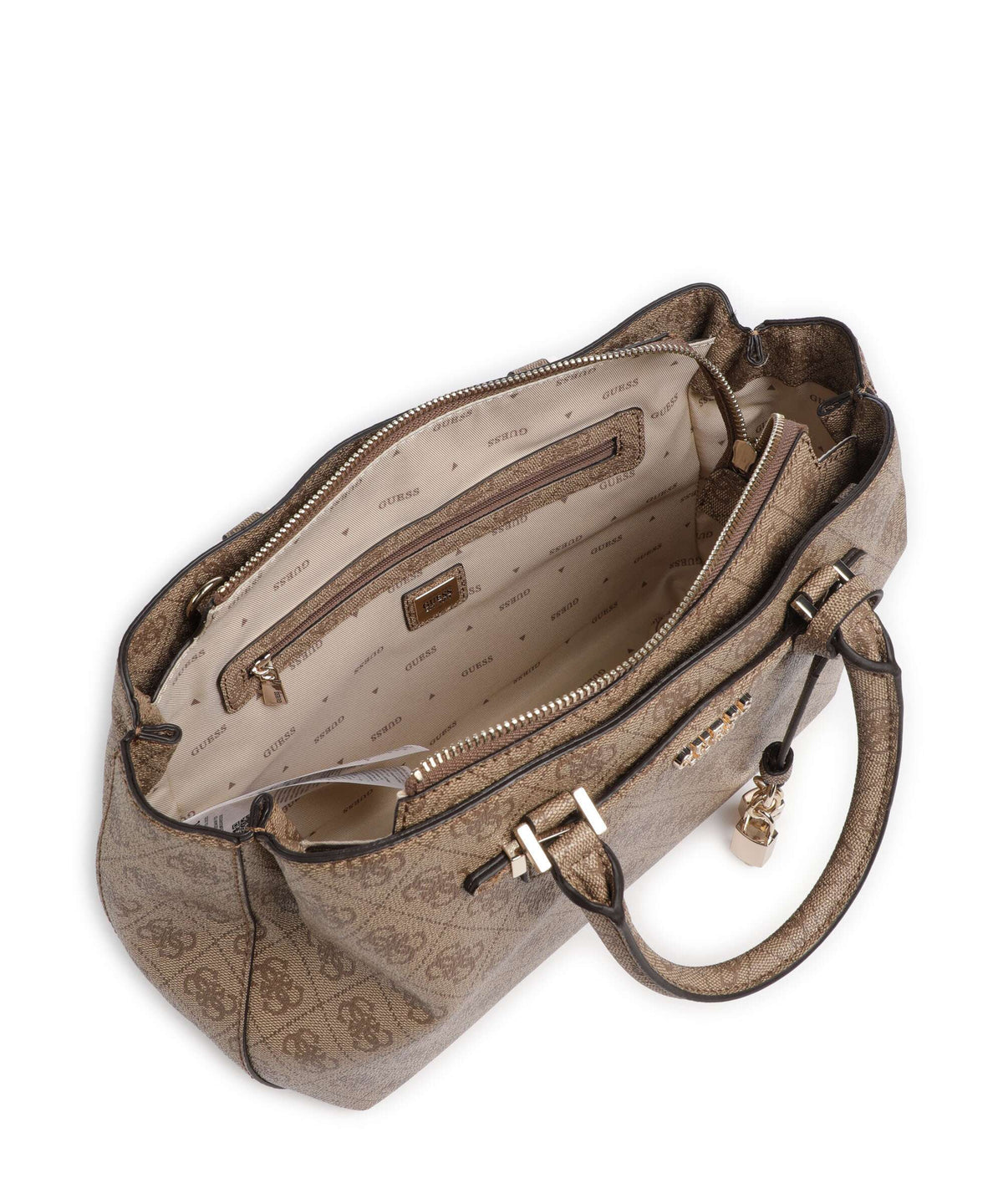 Guess Katya 4G Logo Handbag latte logo