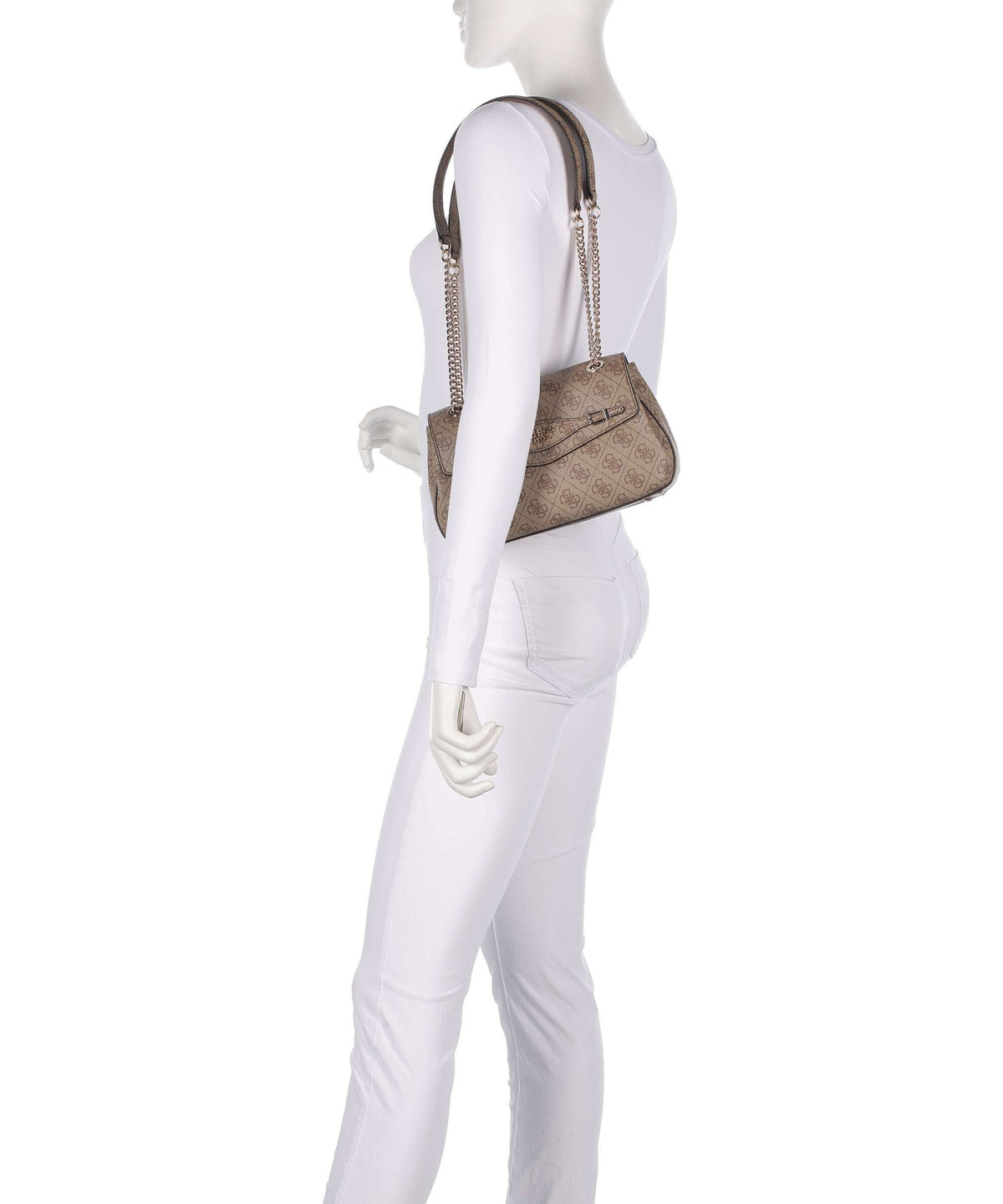 Guess Katya 4G Logo Shoulder bag latte logo
