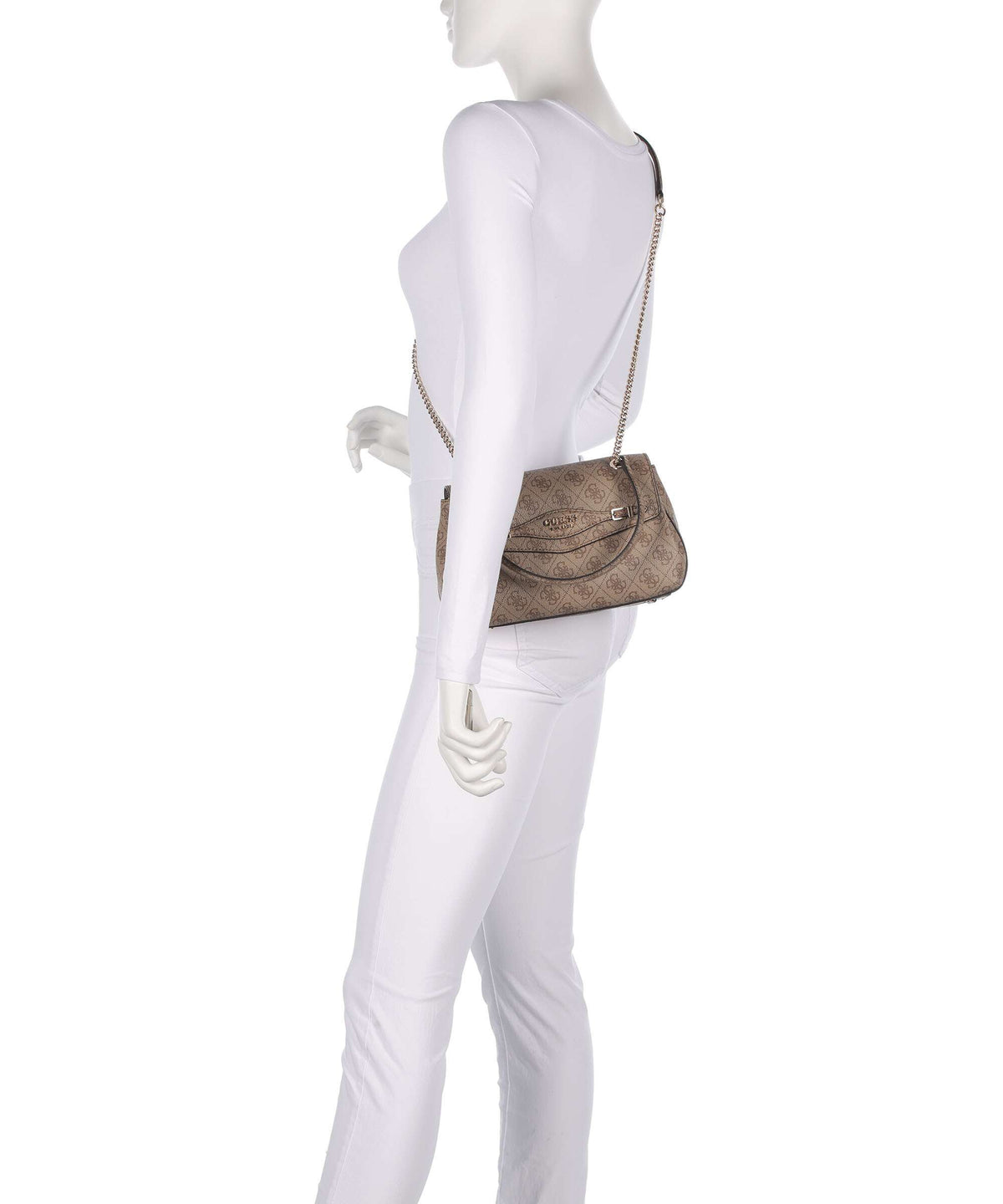 Guess Katya 4G Logo Shoulder bag latte logo