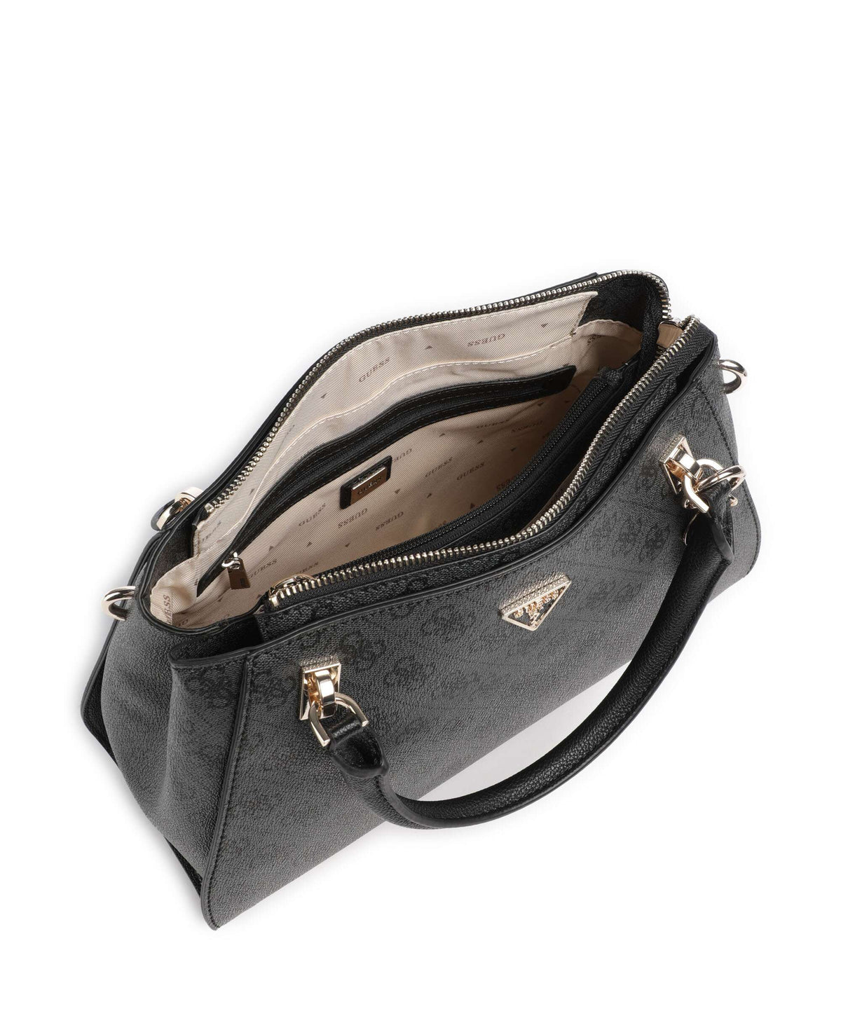 Guess Noelle 4G Logo Handbag coal logo