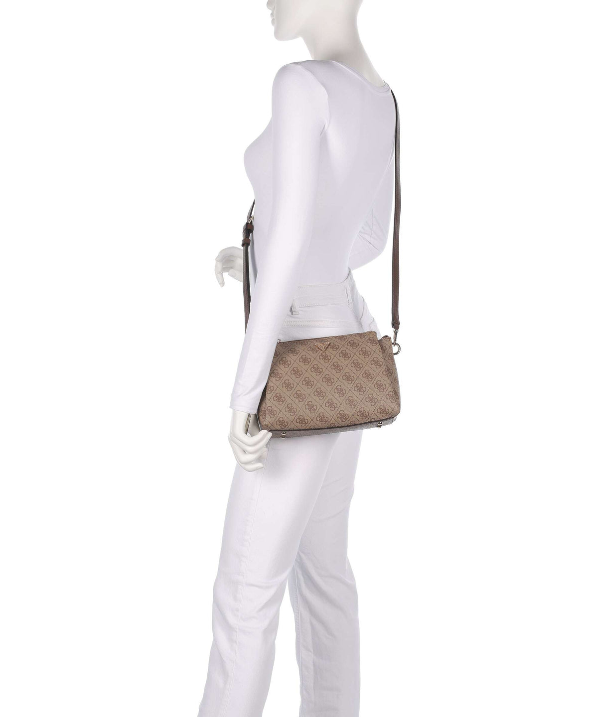 Guess Noelle Crossbody bag latte logo/brown