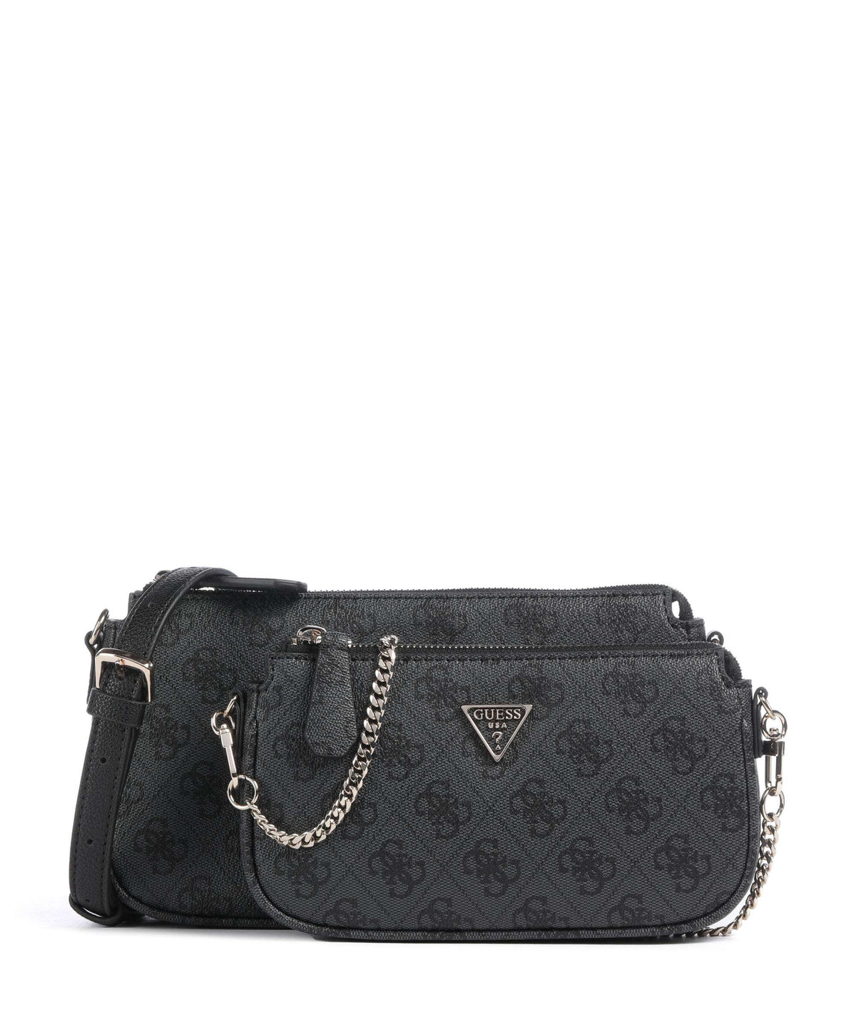 Guess Noelle 4G Logo Shoulder bag coal logo