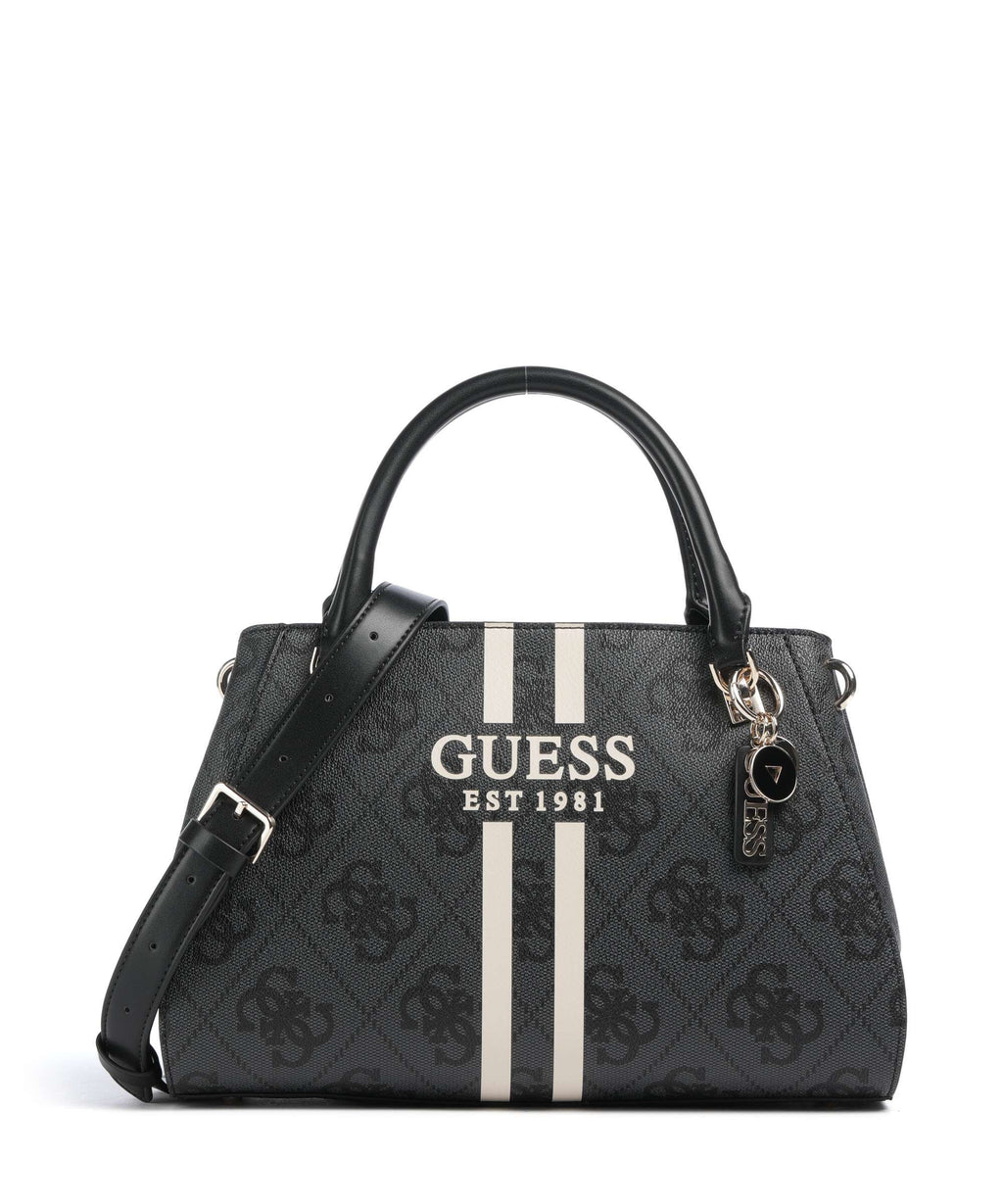 Guess Noelle 4G Logo Handbag coal logo