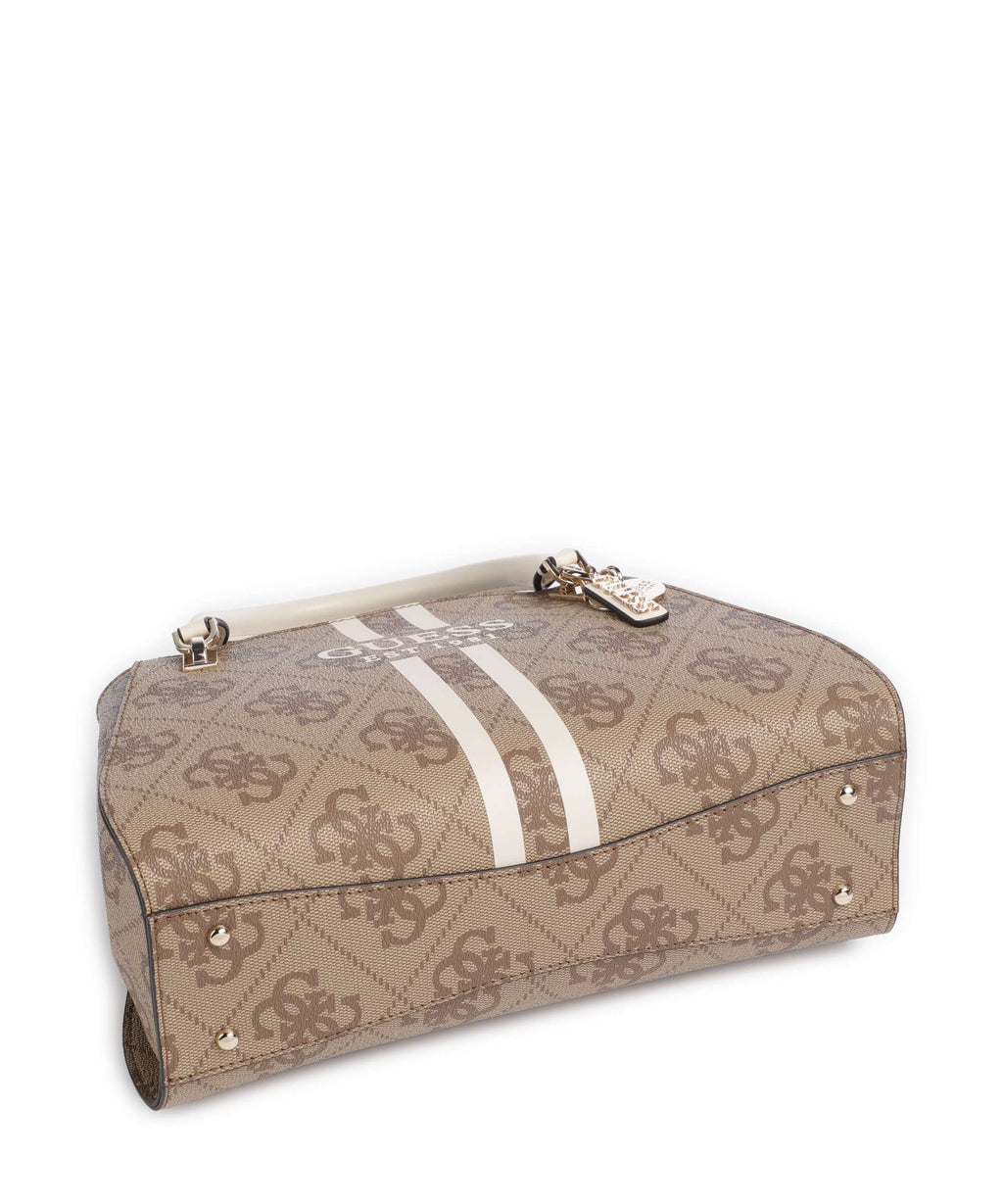 Guess Noelle 4G Logo Handbag latte logo