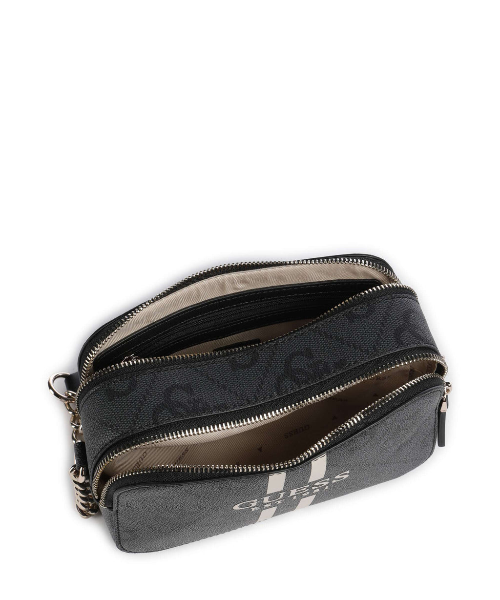 Guess Noelle 4G Logo Crossbody bag coal logo