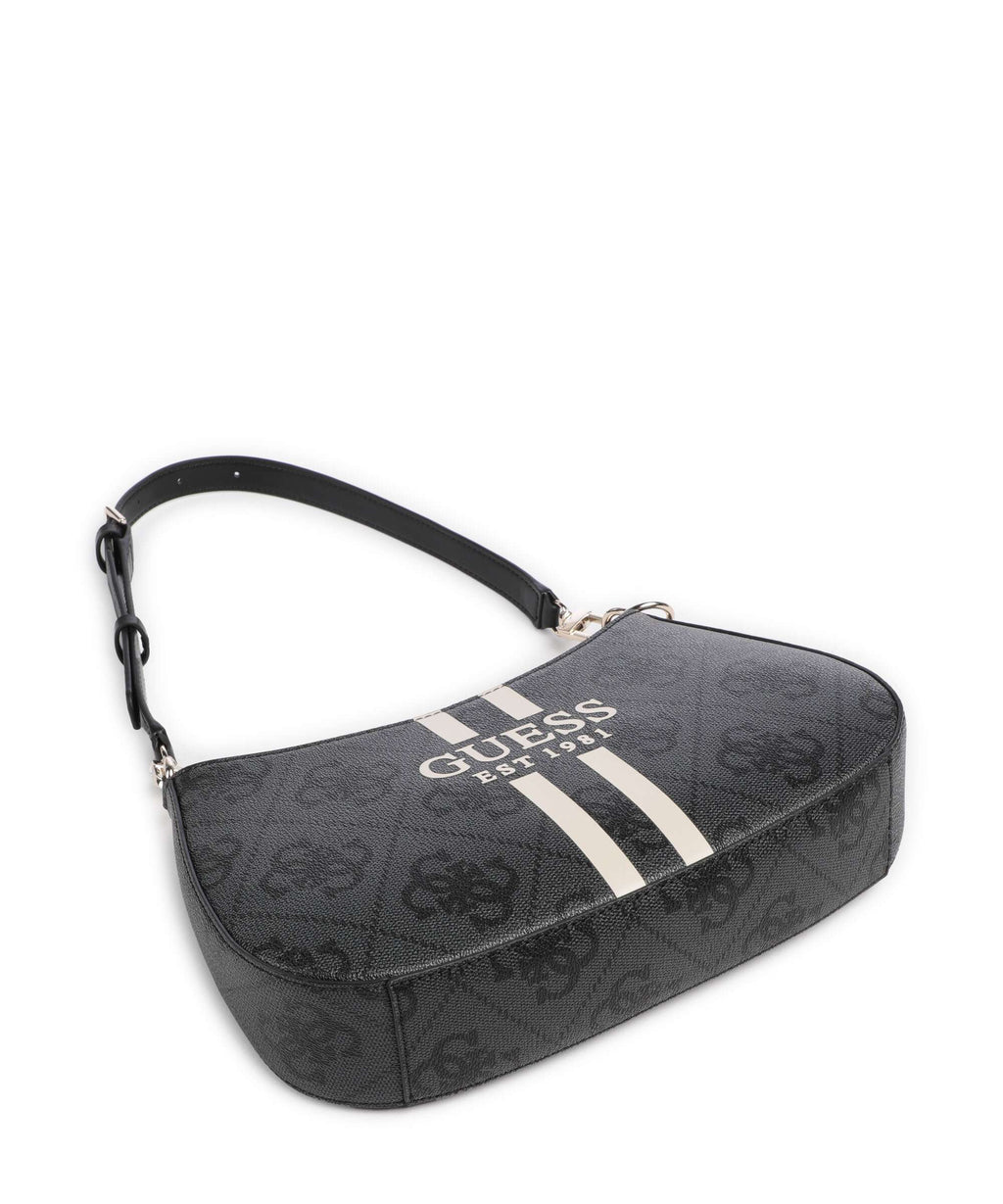 Guess Noelle 4G Logo Shoulder bag coal logo