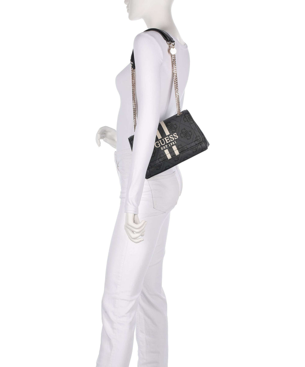 Guess Noelle 4G Logo Shoulder bag coal logo