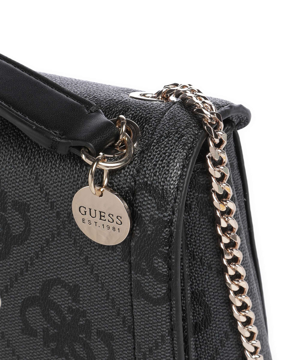 Guess Noelle 4G Logo Shoulder bag coal logo