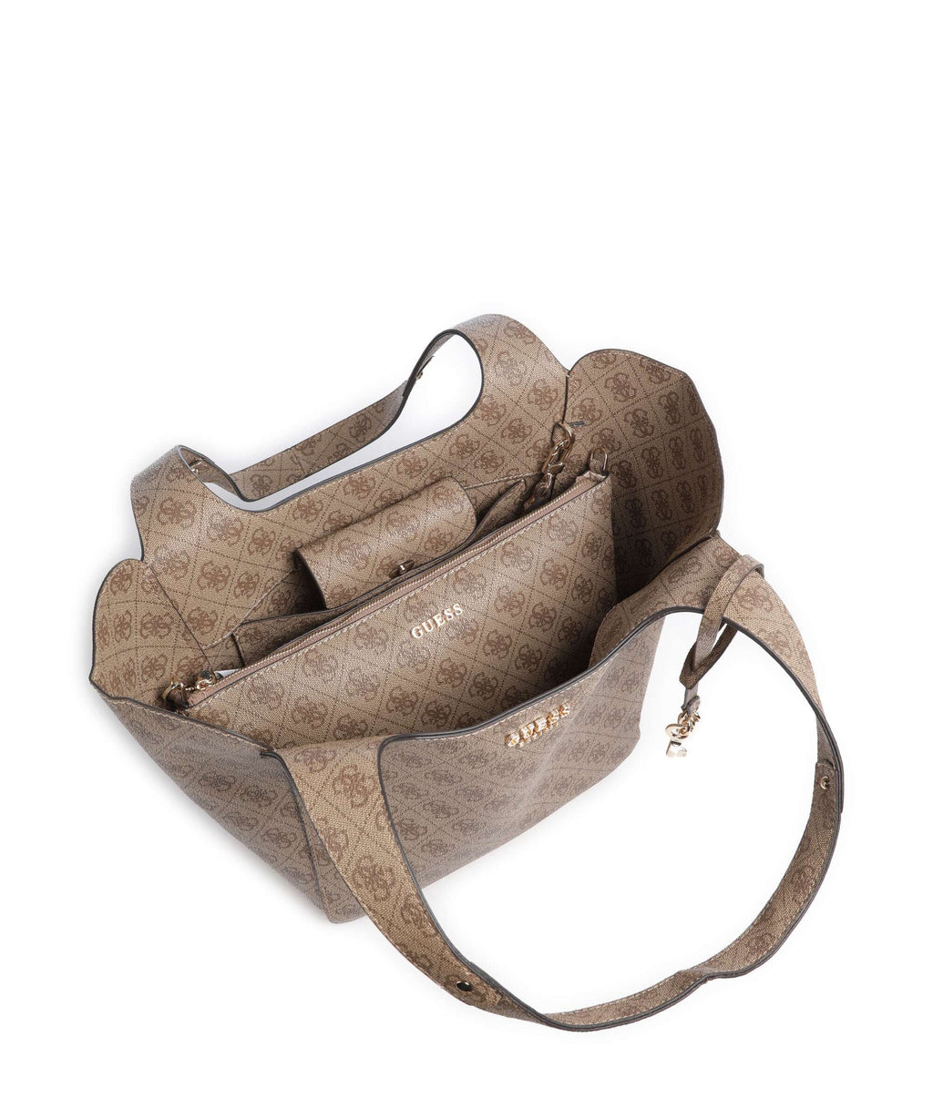 Guess Calista Tote bag latte logo