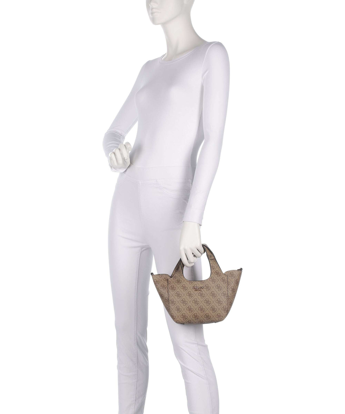 Guess Calista Mini Crossbody bag latte logo
