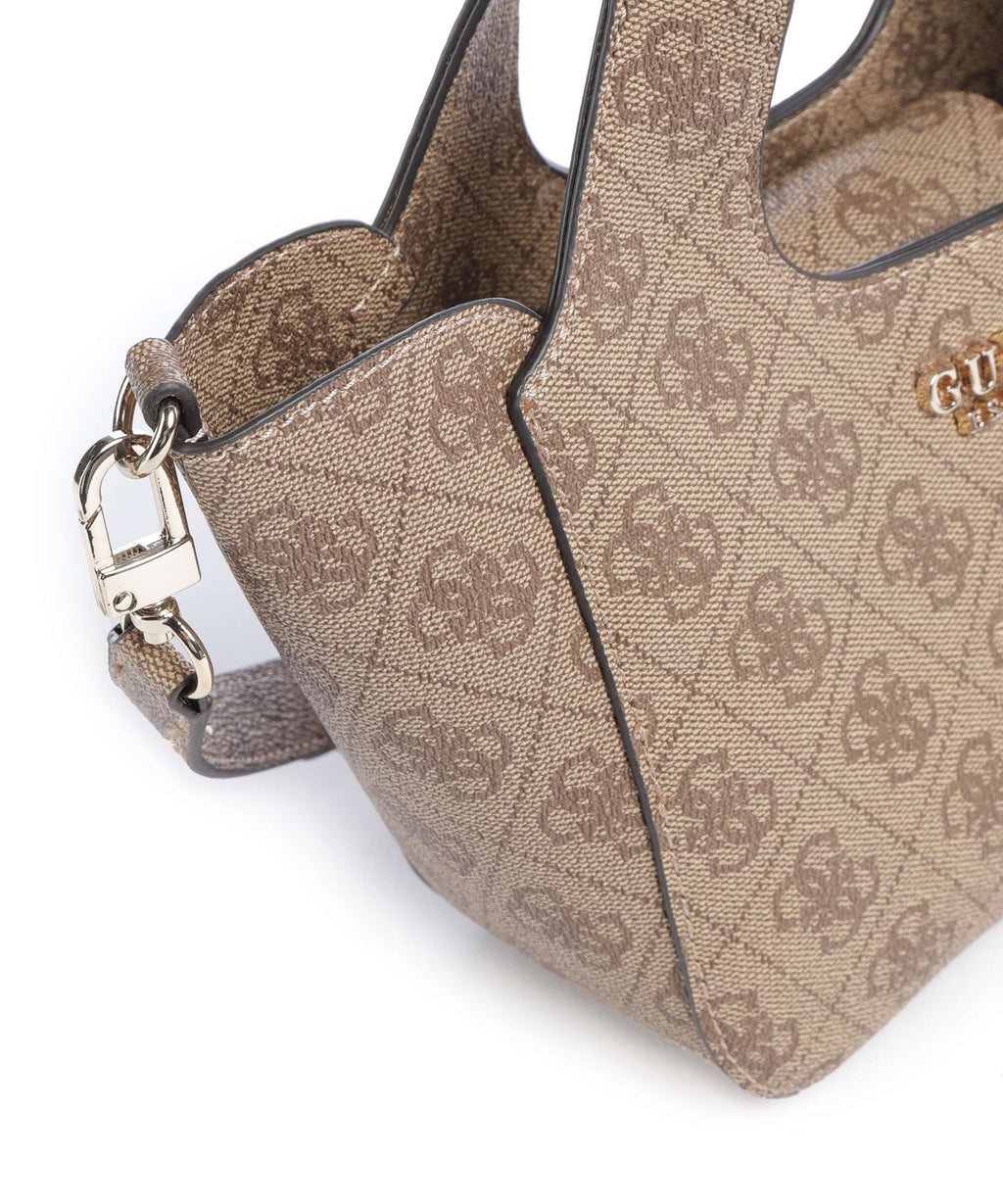 Guess Calista Mini Crossbody bag latte logo