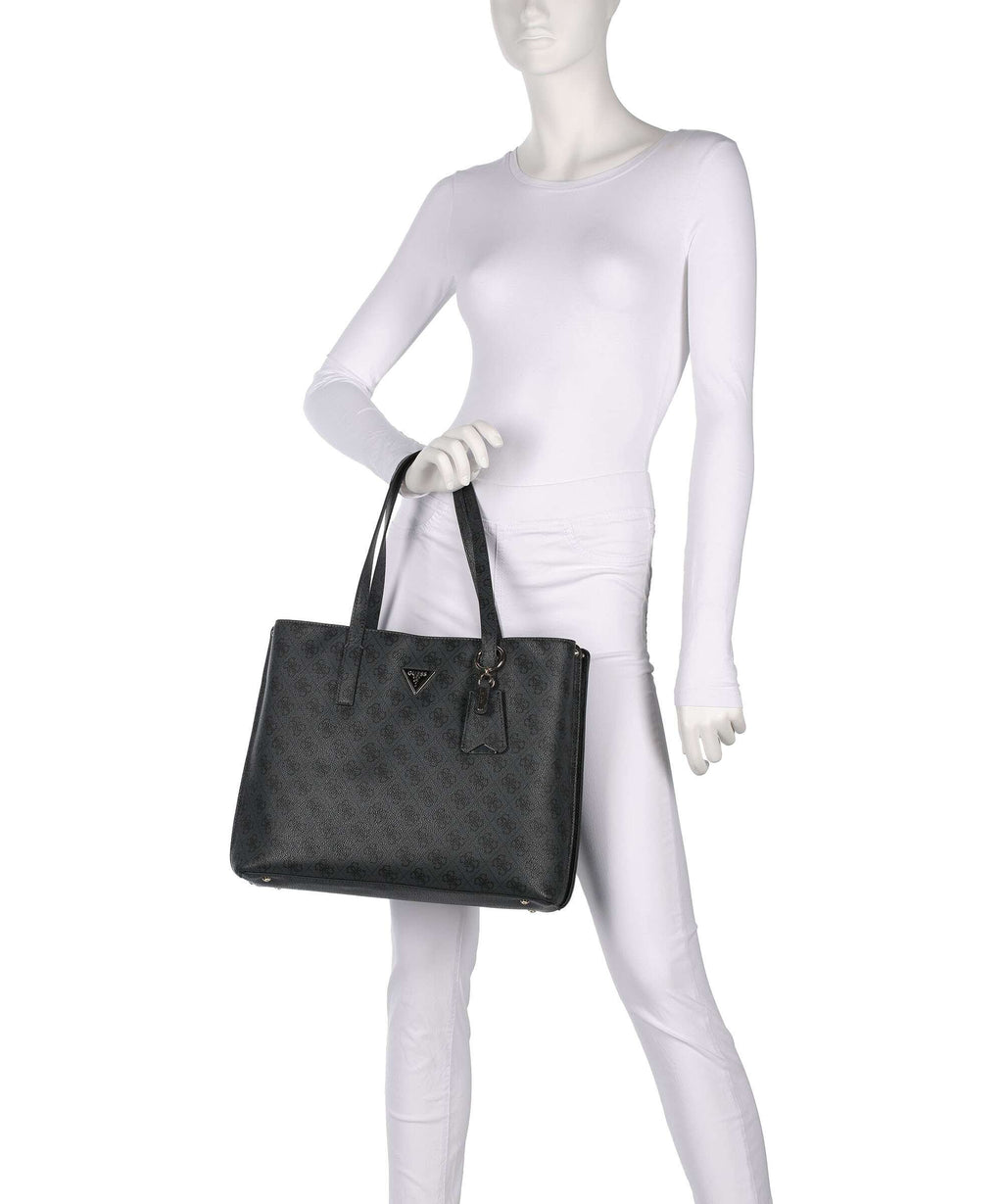 Guess Meridian Tote bag coal logo