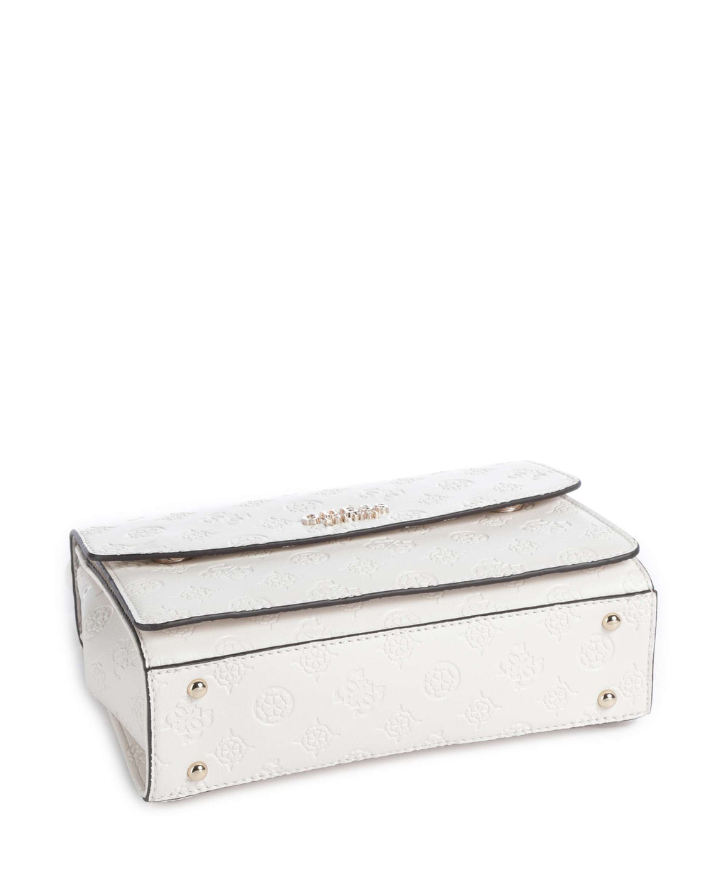 Guess Phoebe Peony Debossed Shoulder bag offwhite logo