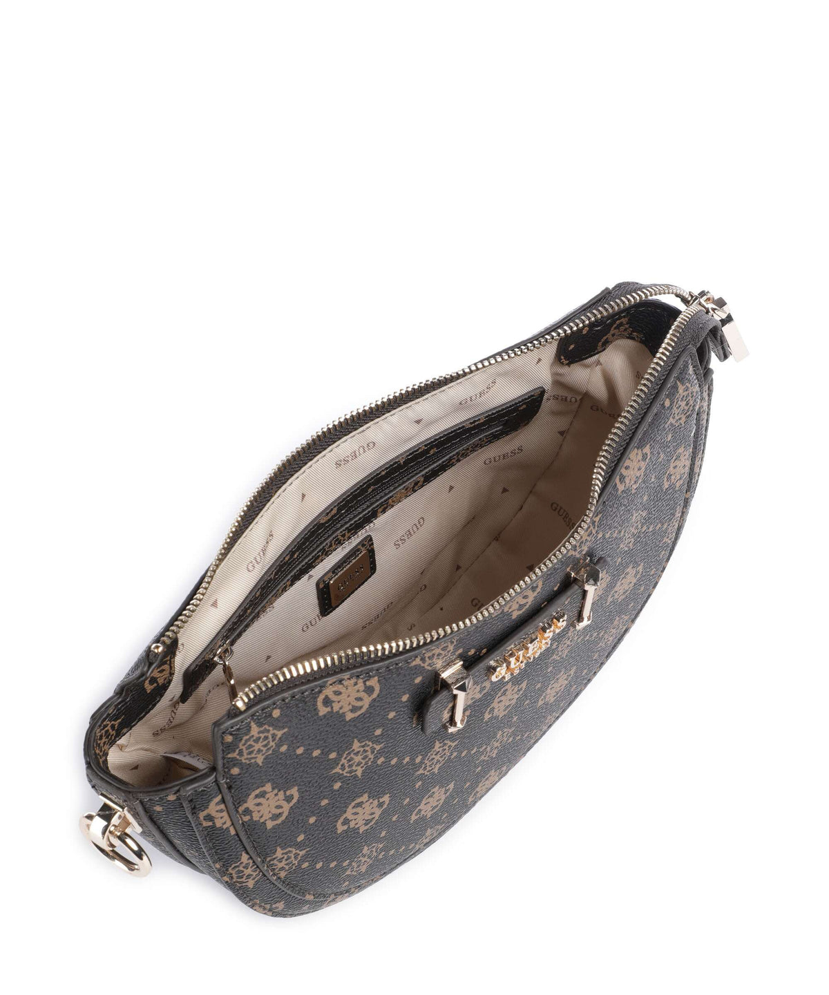 Guess Silia Crossbody bag espresso logo