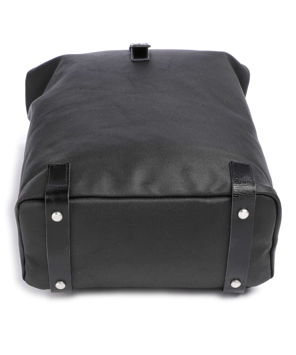 Brooks England Pickwick Cotton Canvas Large Rolltop backpack black