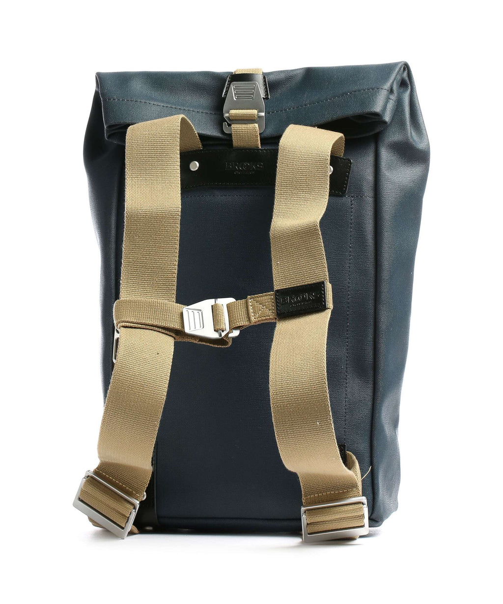 Brooks England Pickwick Cotton Canvas Small Rolltop backpack dark blue