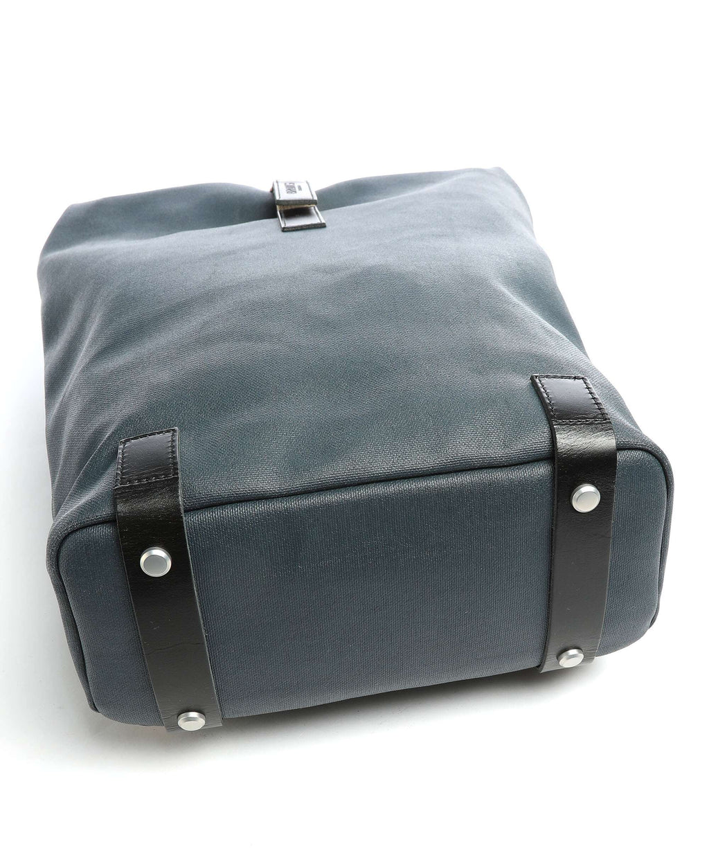 Brooks England Pickwick Cotton Canvas Small Rolltop backpack dark blue