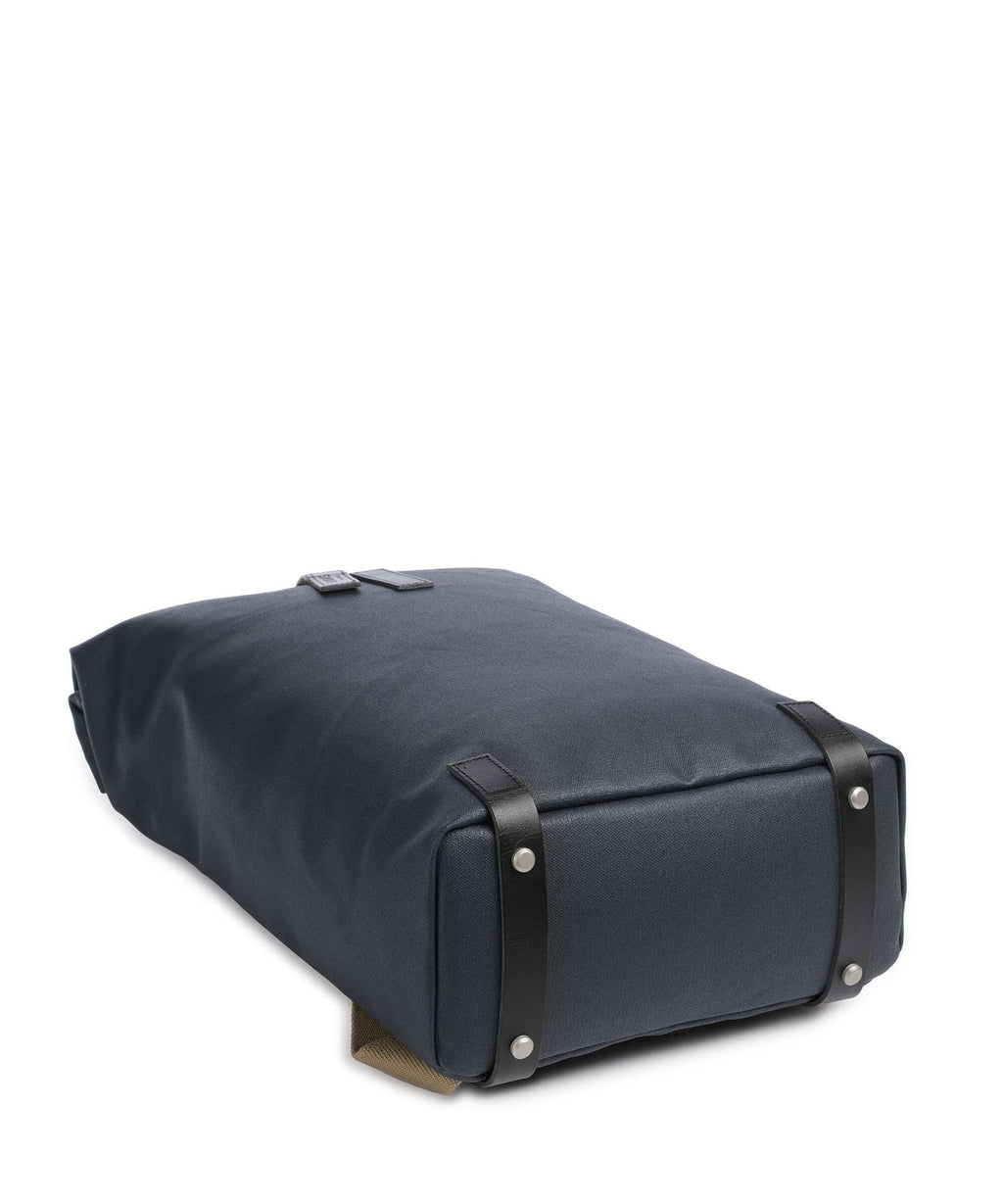 Brooks England Pickwick Cotton Canvas Large Rolltop backpack dark blue