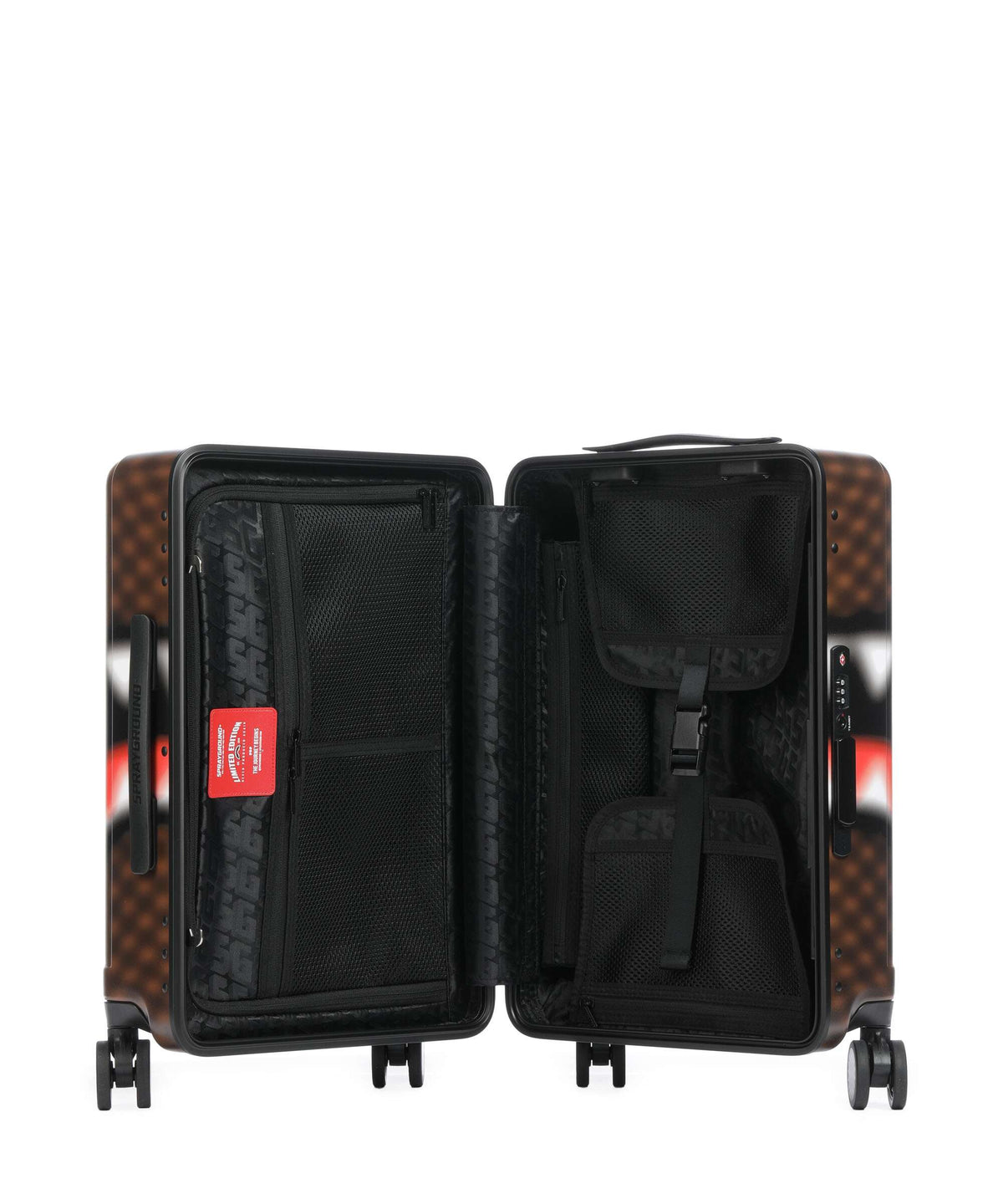 Sprayground Sharks in Paris Blur Spinner (4 wheels) brown/black