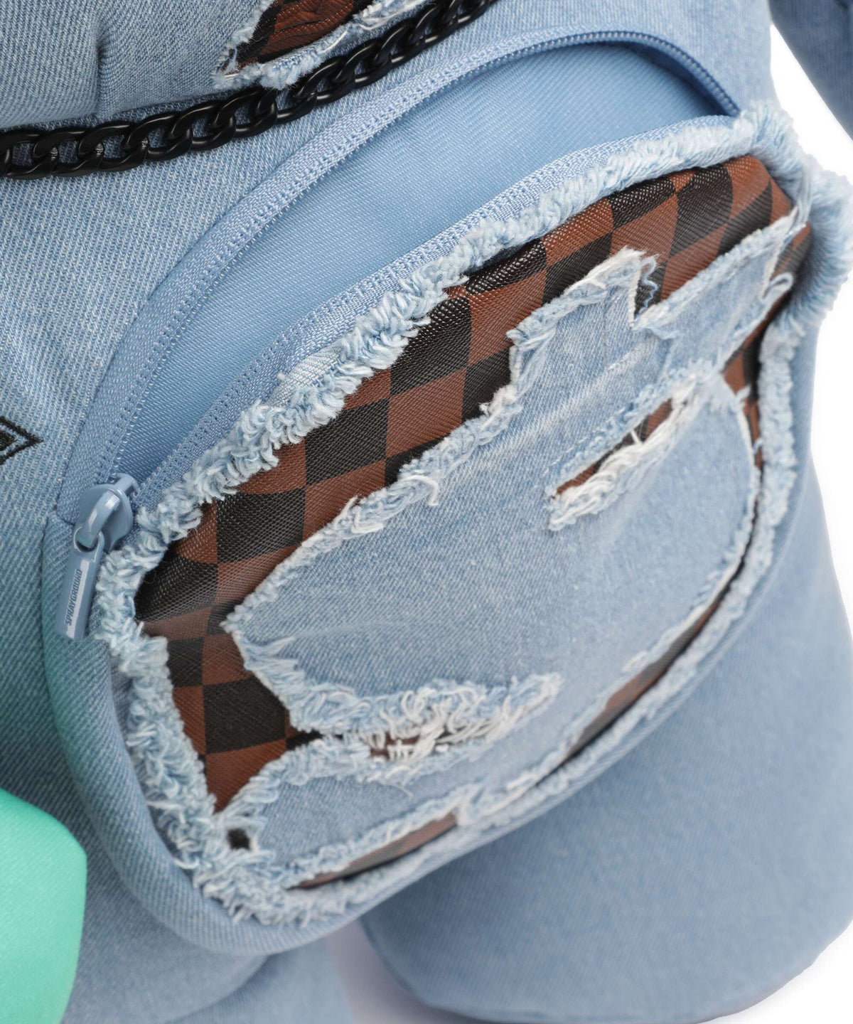 Sprayground Denim Shark Moneybear Backpack blue
