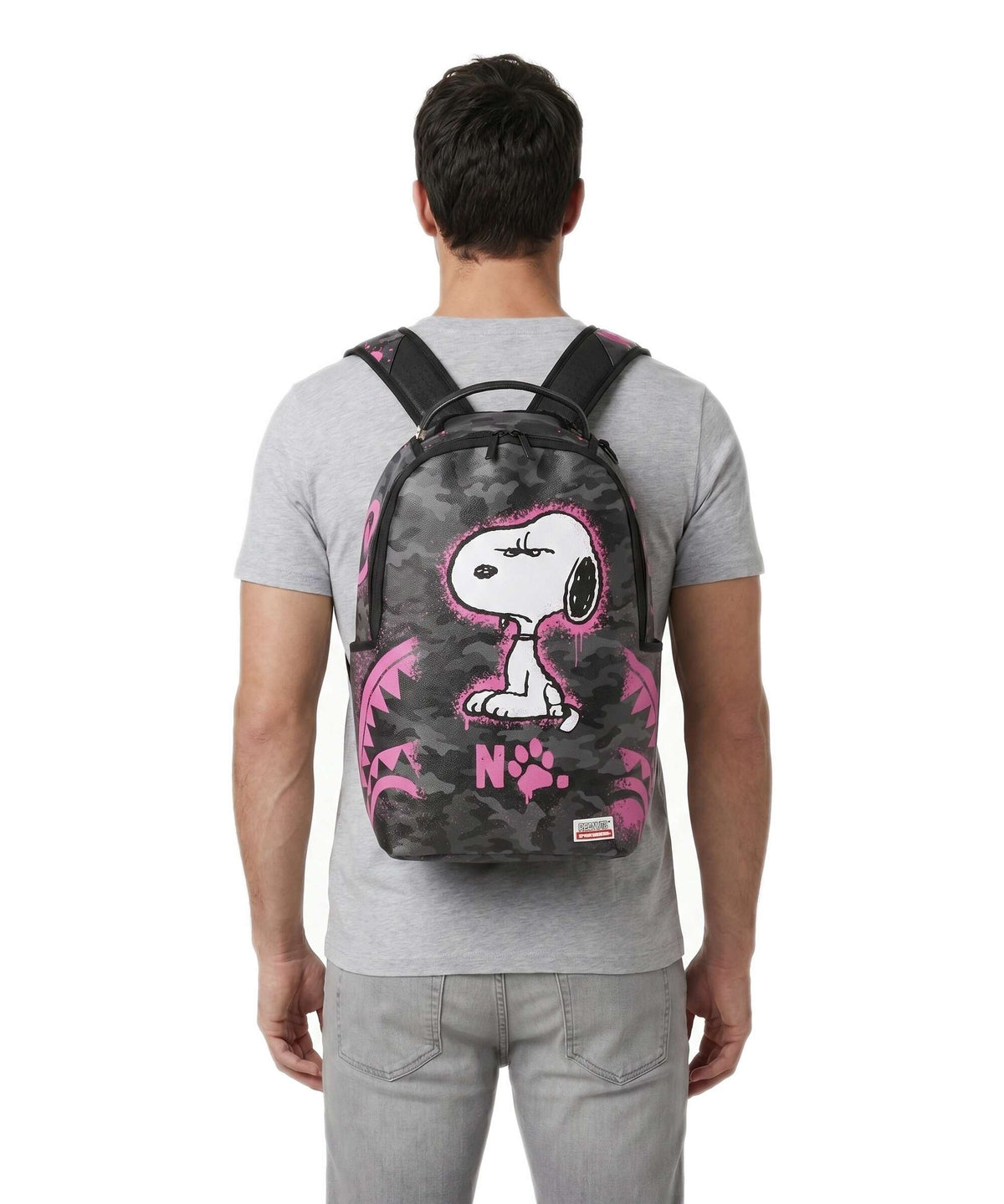 Sprayground Snoopy Pink Stencil Backpack multicolour