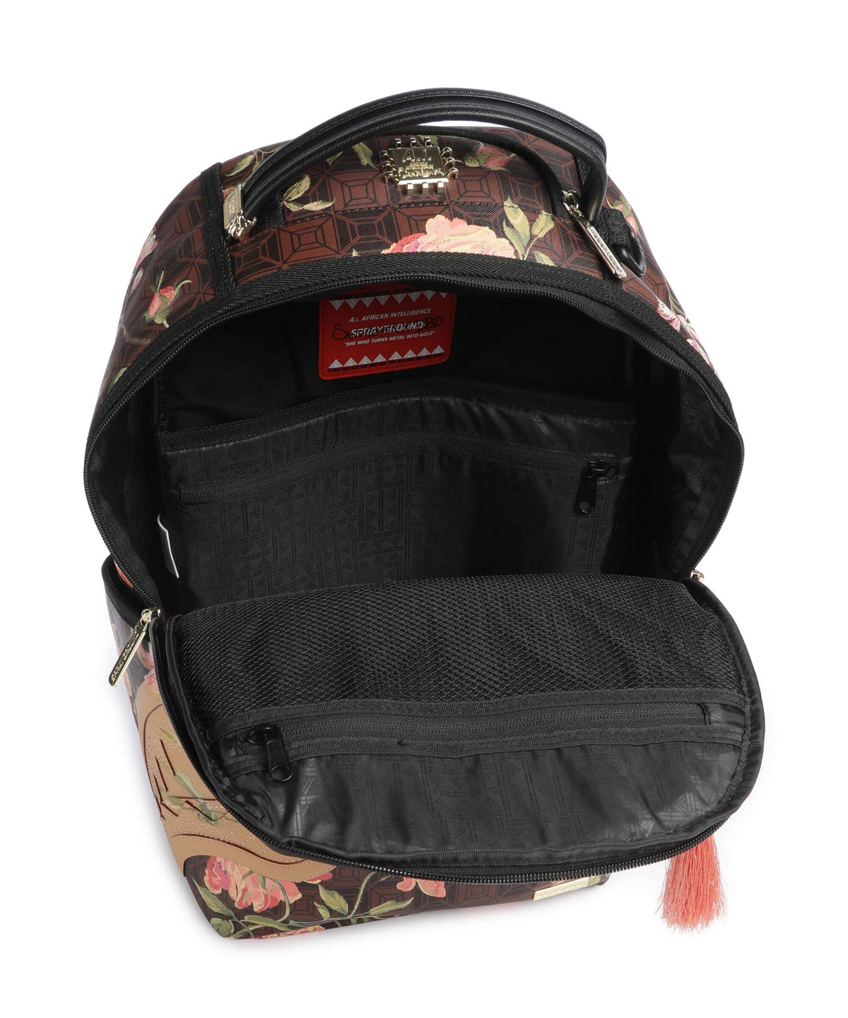 Sprayground AI Henny Floral Backpack brown