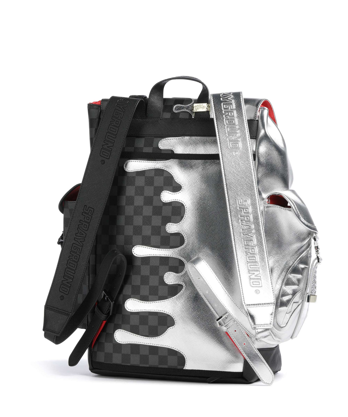 Sprayground Silver Side Drip Monte Carlo Backpack black/silver