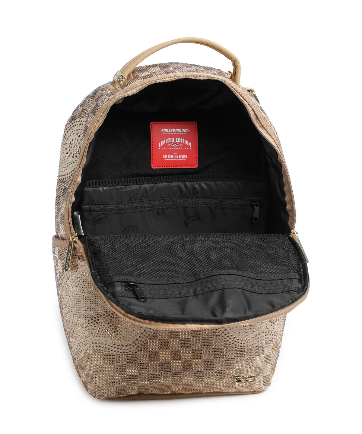 Sprayground 2 Tone Gold Trinity Backpack gold